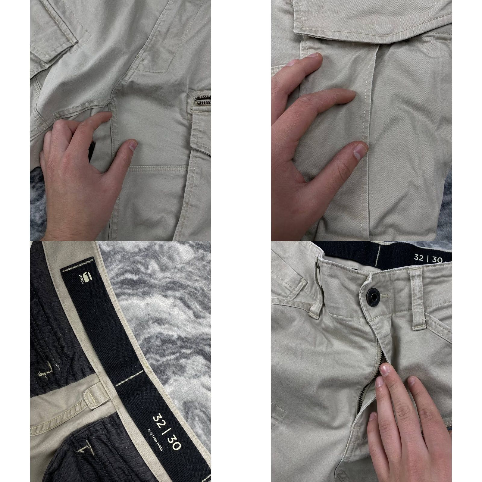G-Star G-Star RAW Rovic Zip 3D Regular Tapered Cargo Pants Men Size 32 Beige Size US 32 / EU 48 - 8 Thumbnail