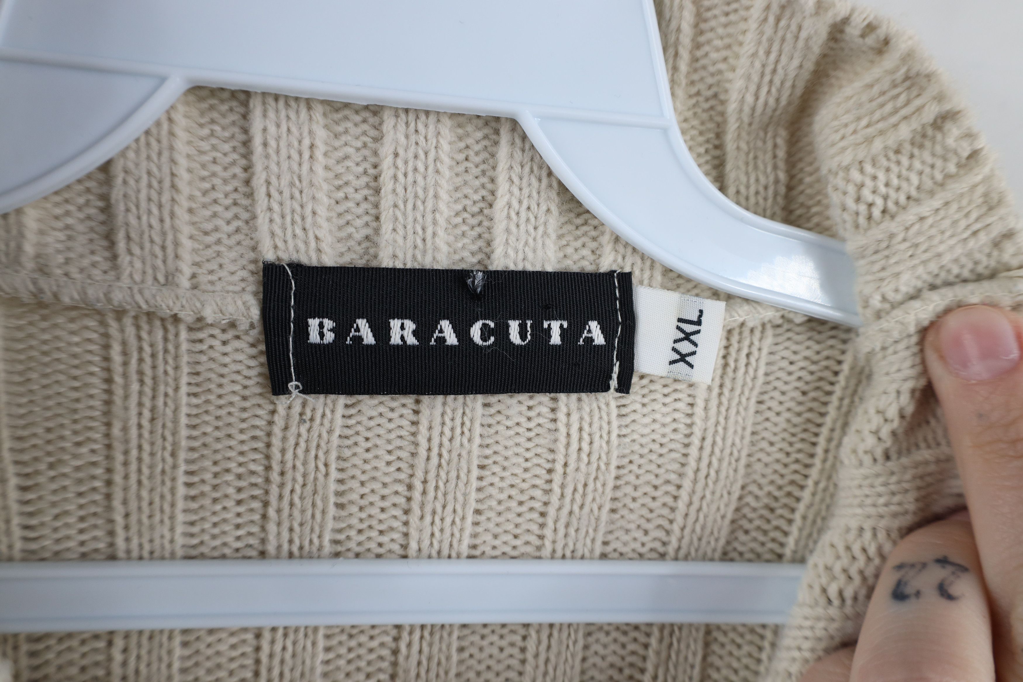 Vintage Vintage 90s Streetwear Striped Ribbed Knit Mock Neck Sweater Size US XXL / EU 58 / 5 - 5 Thumbnail
