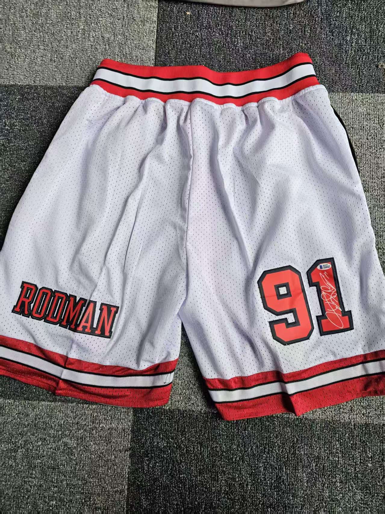 NBA Bulls #91 Dennis Rodman Short With Pocket Large Size Size US 36 / EU 52 - 4 Thumbnail