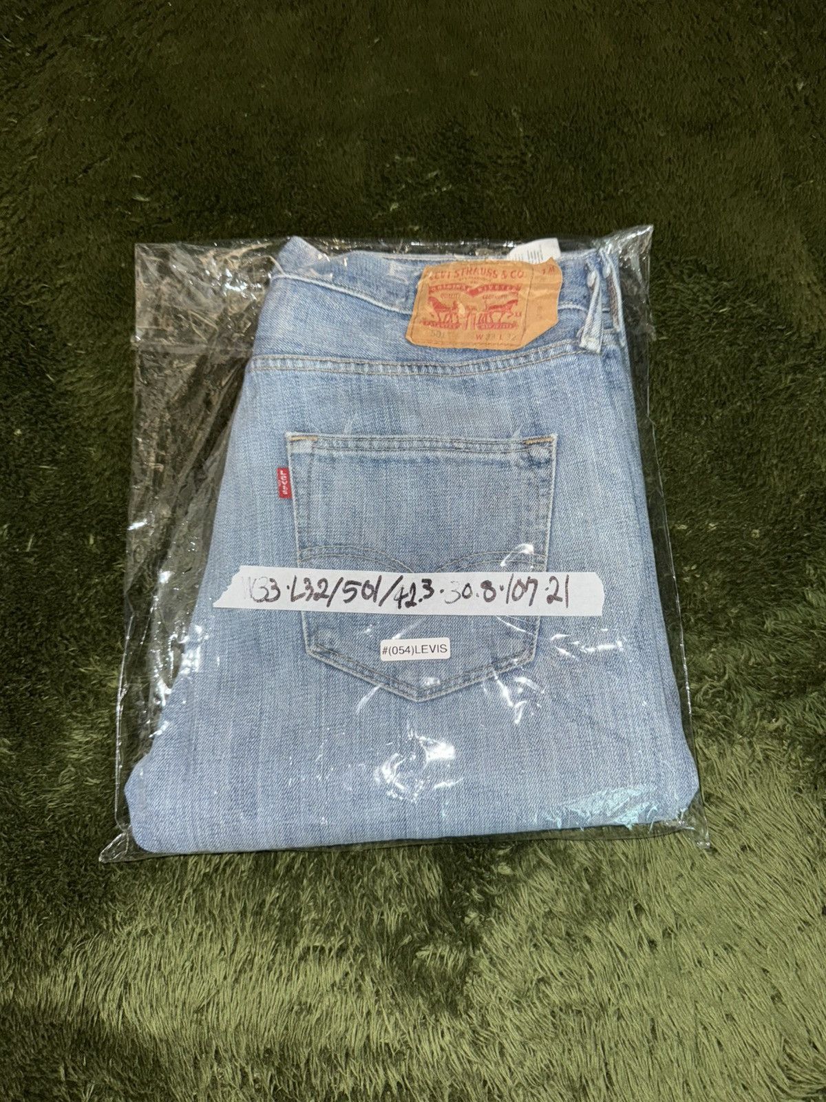 Levi's [W33/L32] Levi’s 501 Stone Wash Denim Pants Light Indigo Size US 33 - 12 Thumbnail