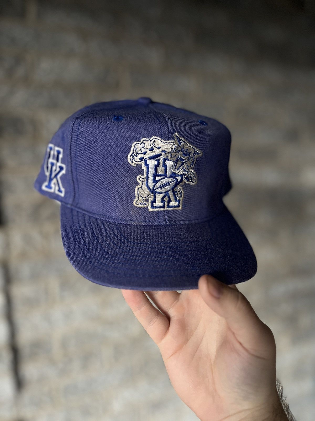 Sports Specialties × Vintage Vintage 90’s Wool Kentucky Wildcats Blockhead SnapBack Hat Size ONE SIZE - 1 Thumbnail