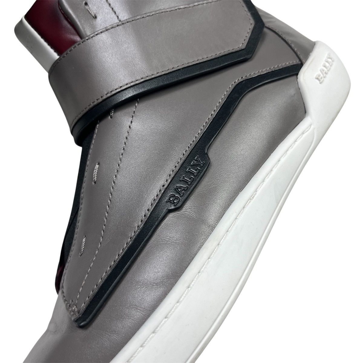 Bally Bally Erwan High-Top Leather Sneakers Grey Size US 6.5 / IT 36.5 - 4 Thumbnail