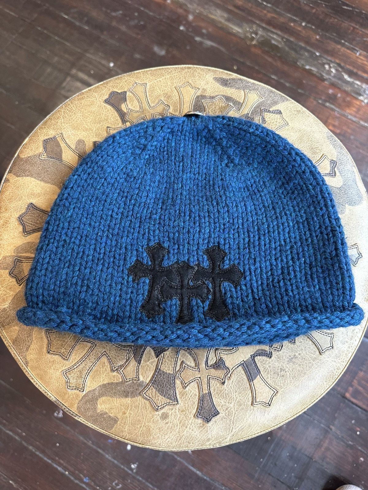 Chrome Hearts CHROME HEARTS TRIPPLE PATCH BEANIE Size ONE SIZE - 2 Thumbnail