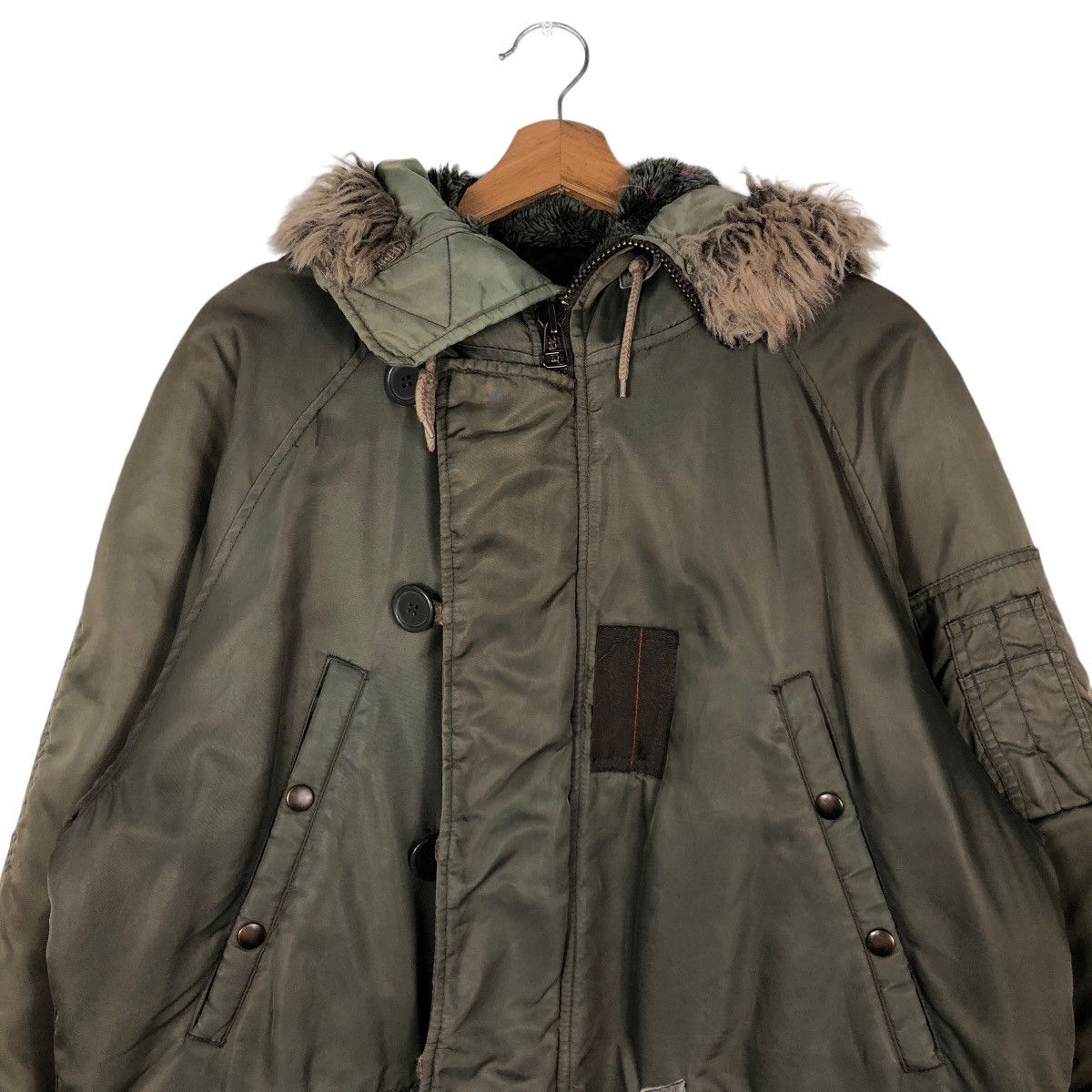 Avirex 🔥Vintage Fly Bomber Jacket Cargo Avirex Usa Mink Fur Hoodie Size US M / EU 48-50 / 2 - 3 Thumbnail