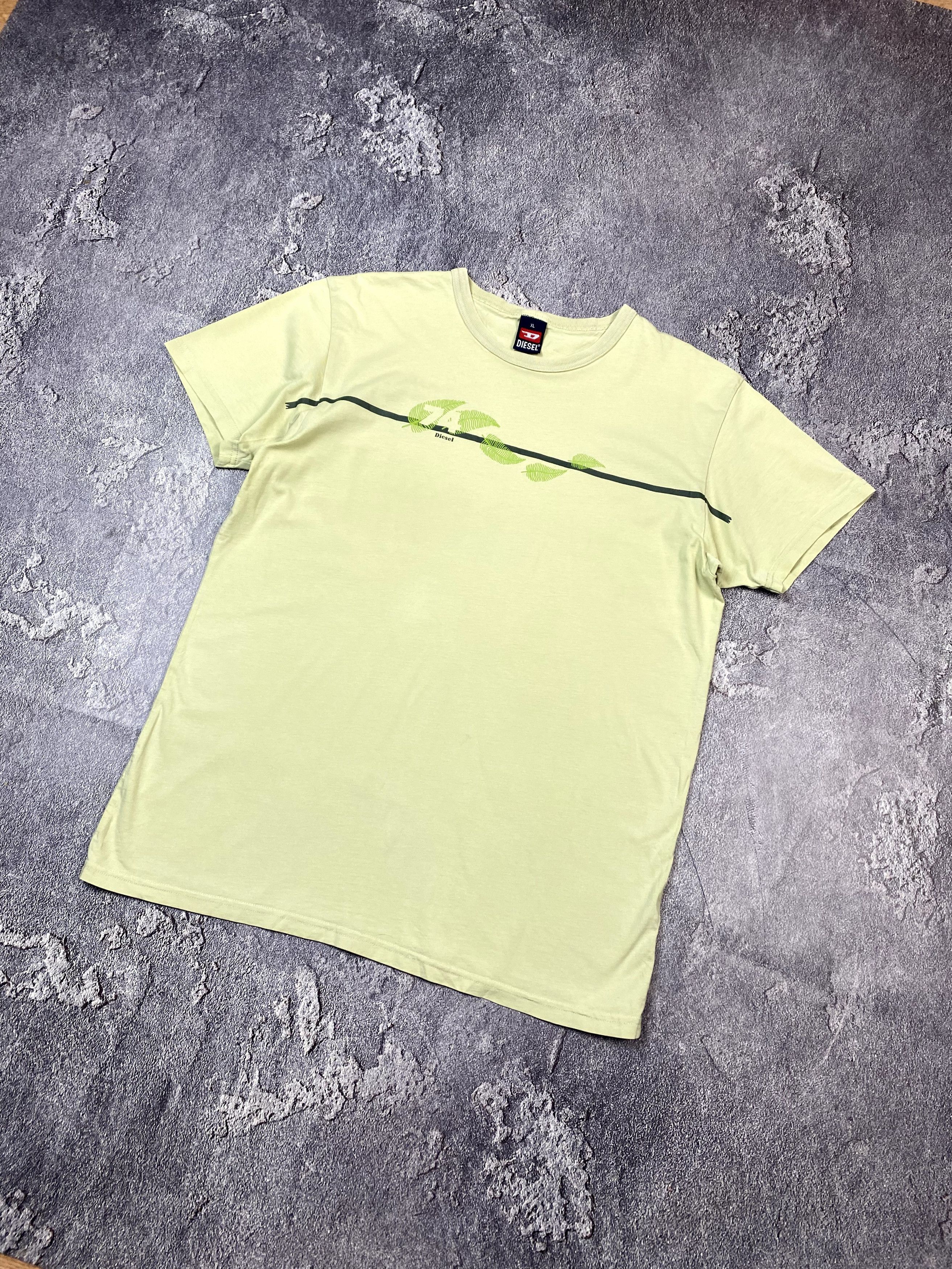 Diesel Vintage 00s Diesel Olive T-shirt Y2K Streetwear Size US XL / EU 56 / 4 - 2 Thumbnail