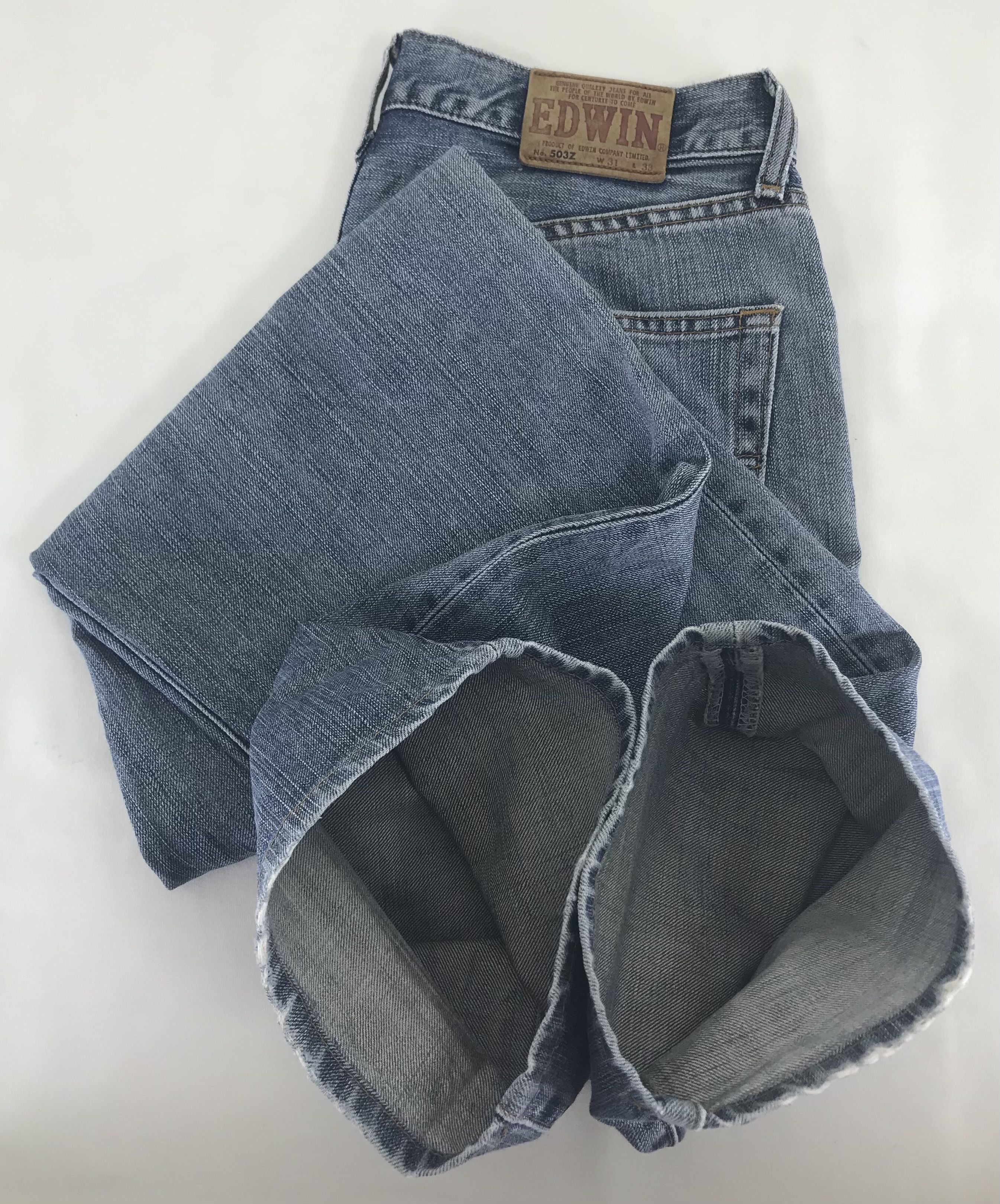 Edwin Vintage Edwin 503Z Regular Blue Washed Jeans Size US 31 - 13 Thumbnail
