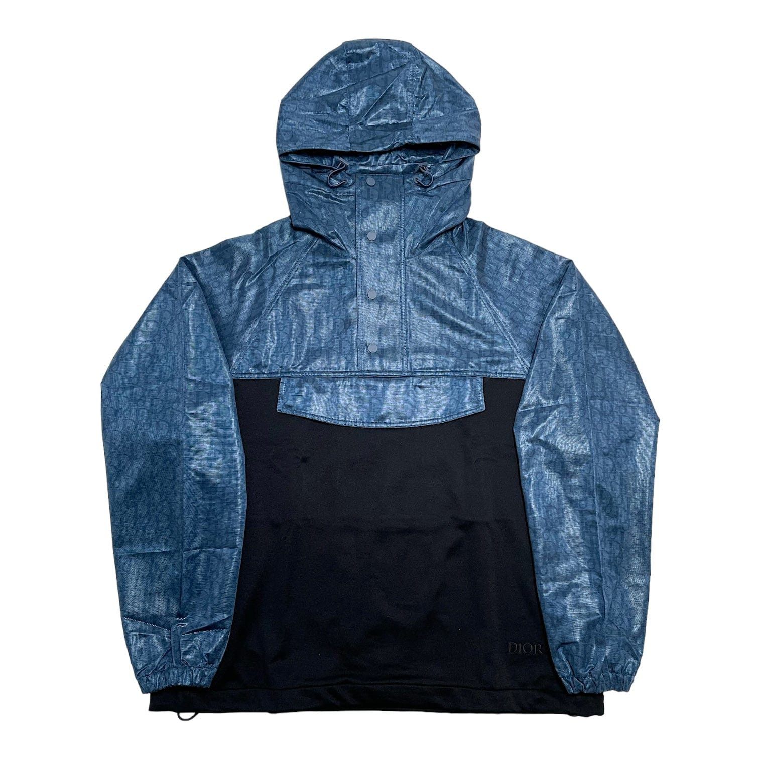 Dior Dior Air Jordan Navy White Double Zip Woven Moto Jacket