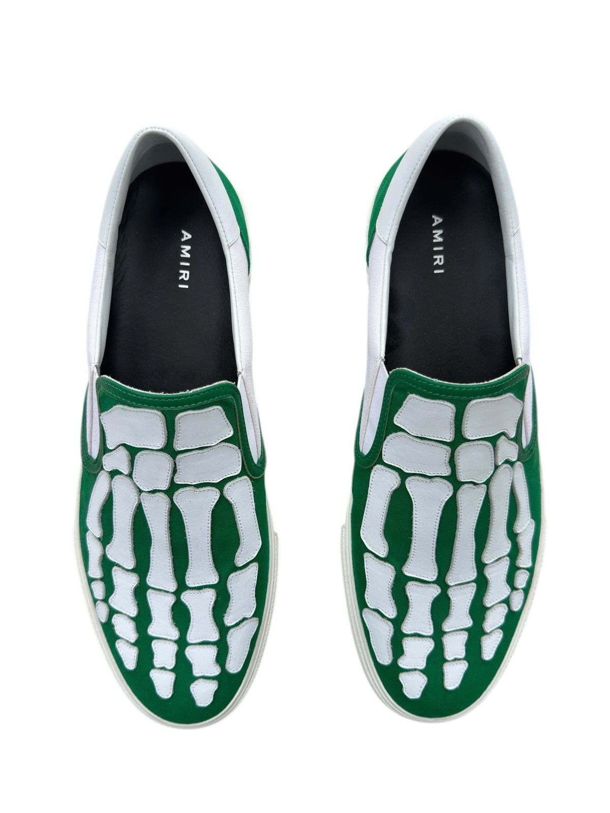 Amiri Amiri Green Skeleton Slip On Low Top Loafer Sneakers Size US 12 / EU 45 - 2 Thumbnail