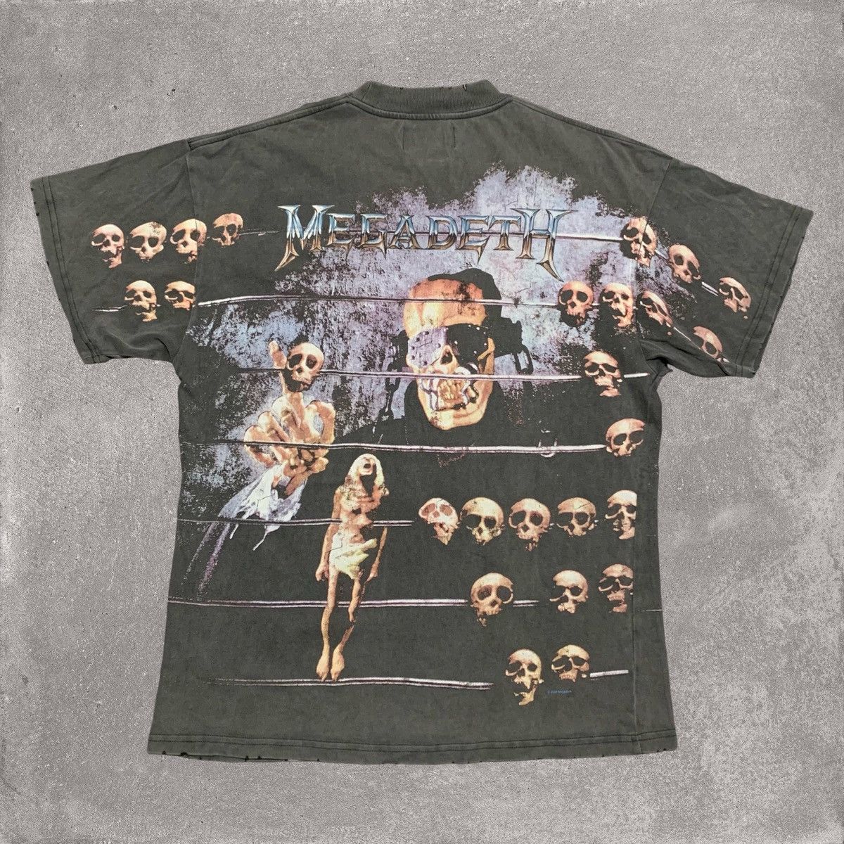 Represent Clo. Represent XS Megadeth Vintage Grey Tee 2020 Size US XS / EU 42 / 0 - 2 Thumbnail