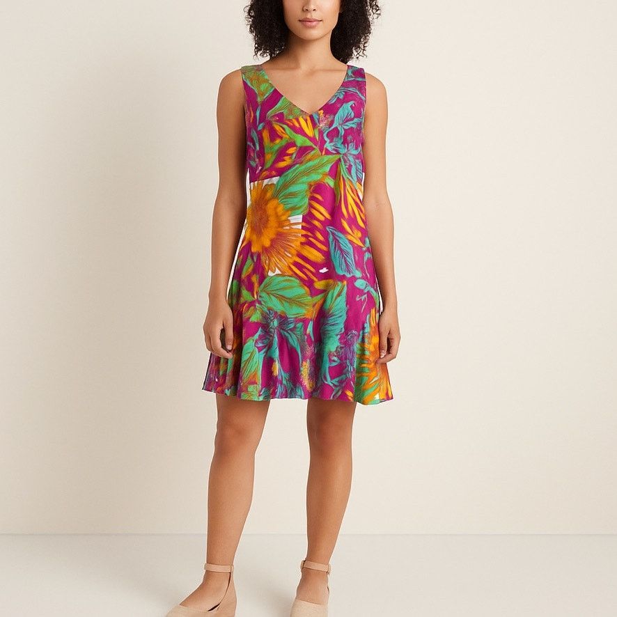 Lauren Ralph Lauren Lauren Ralph Lauren Petite Tropical Floral Flounce Dress 12P Size XL / US 12-14 / IT 48-50 - 1 Thumbnail