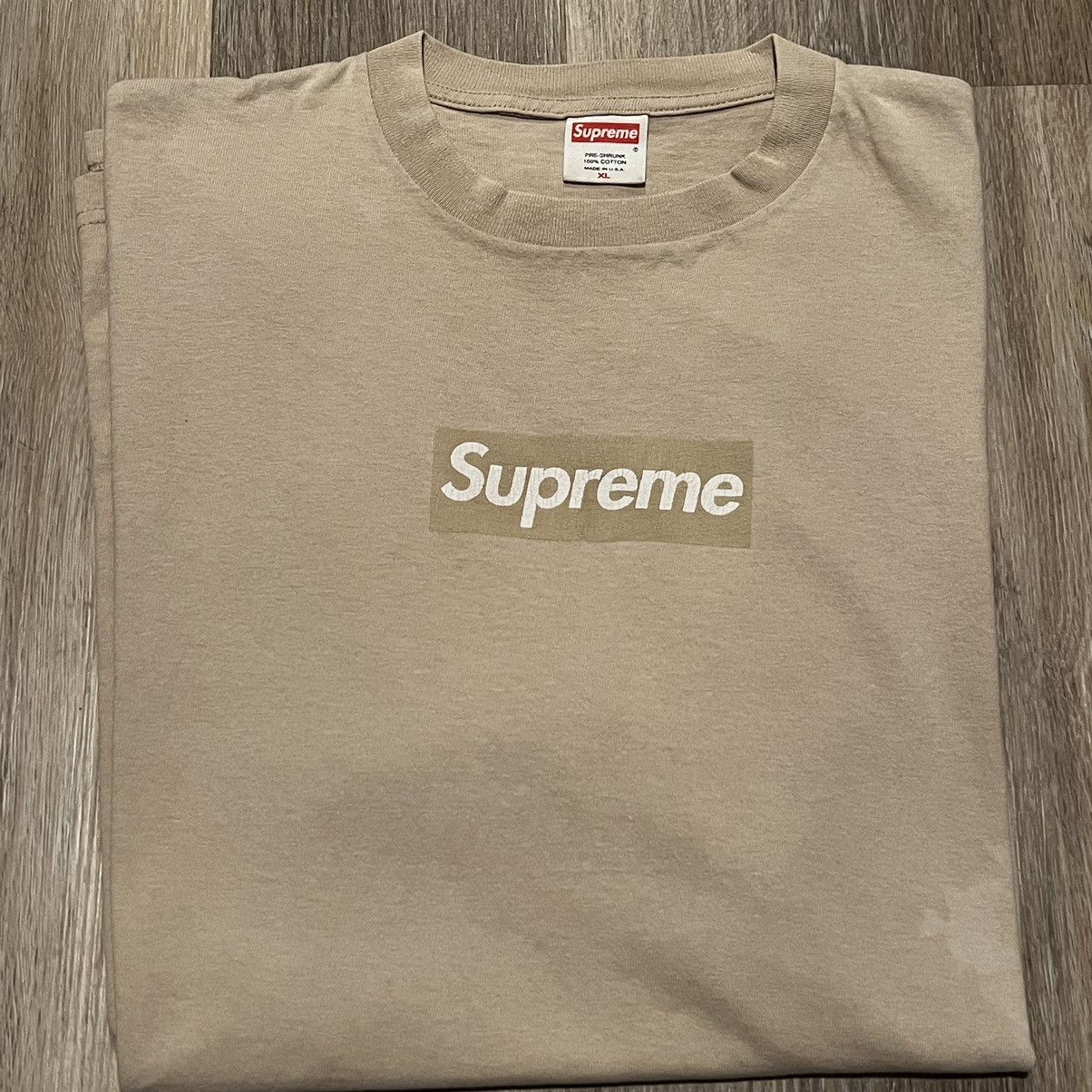 Supreme Supreme Tan Bogo Tan Box logo tee Sand bogo tonal 2003 tee Size US XL / EU 56 / 4 - 3 Thumbnail