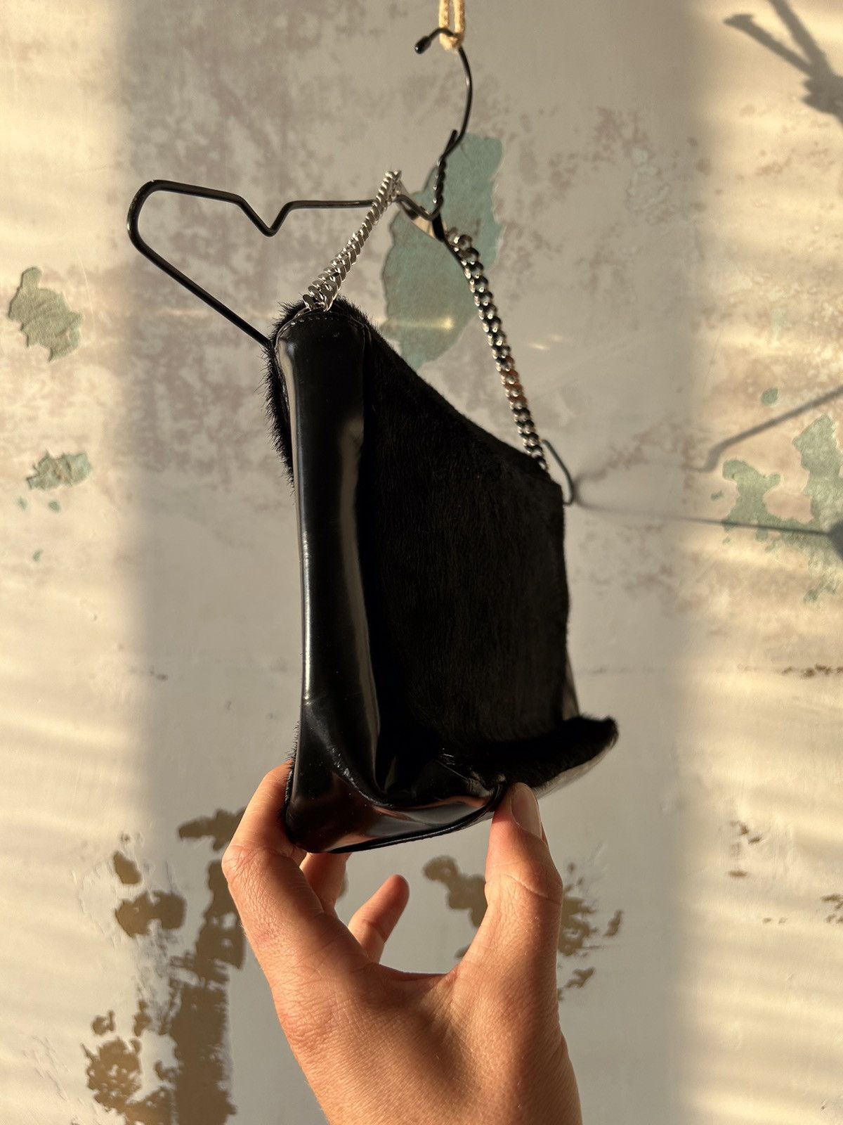 Japanese Brand × Vintage VINTAGE Y2K FAUX FUR BAG HANDLE SMALL LEATHER Size ONE SIZE - 5 Thumbnail