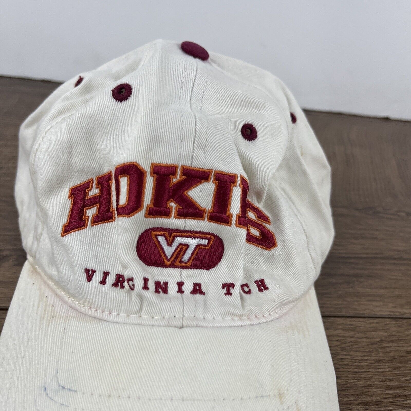 Other Virginia Tech Hokies Hat Hokies White Hat Twins Enterprise A Size ONE SIZE - 5 Thumbnail
