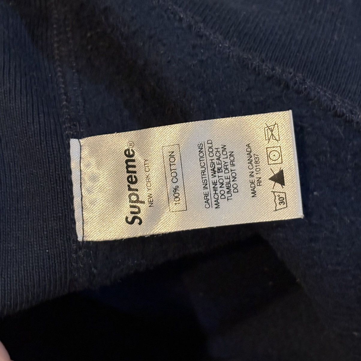 Supreme Supreme Box Logo Hoodie Navy Red XL FW16 2016 HOODED SWEAT Size US XL / EU 56 / 4 - 7 Thumbnail
