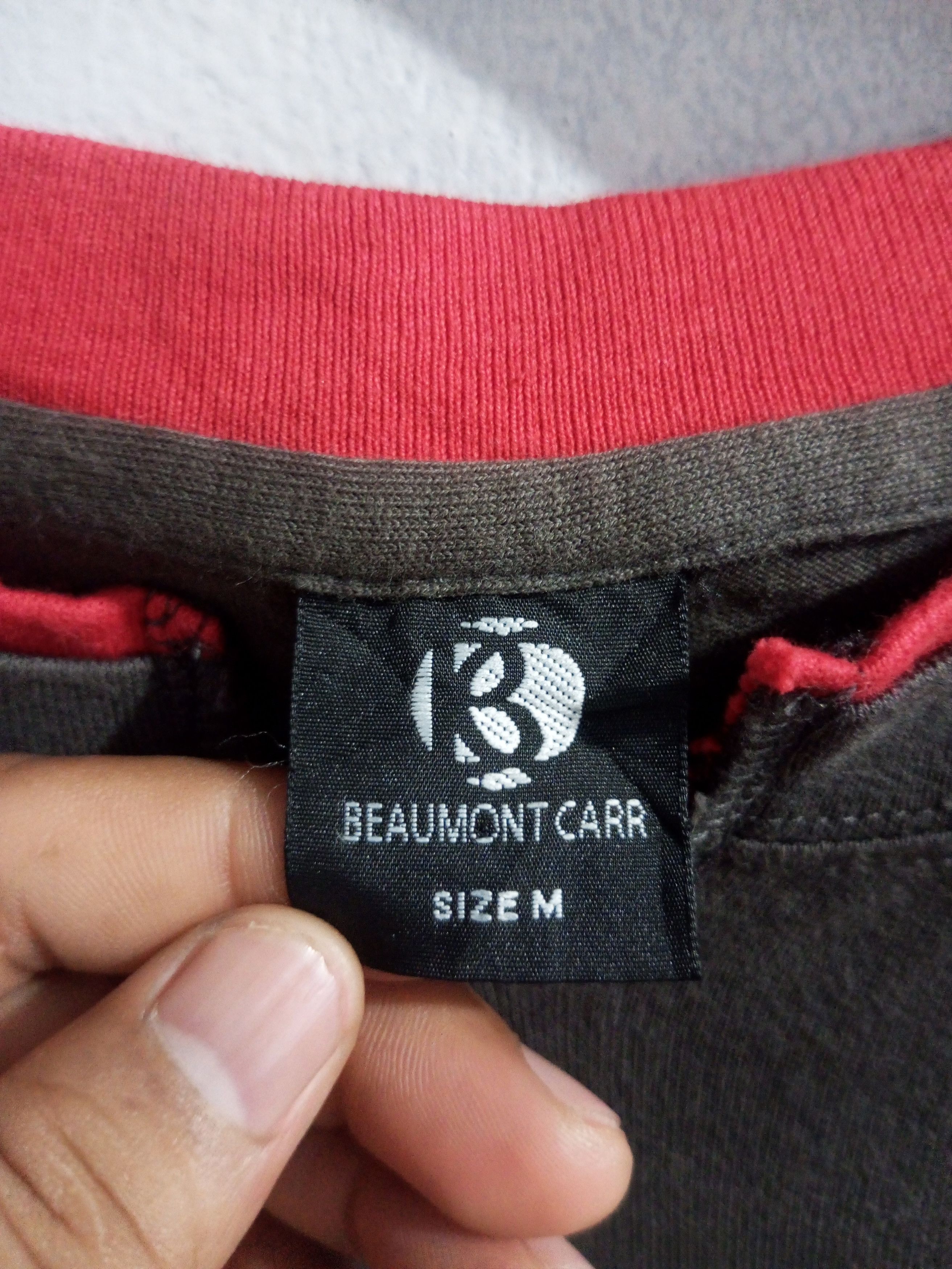 20471120 Vintage Beaumont carr poem double colar long sleeve tshirt Size US M / EU 48-50 / 2 - 9 Thumbnail