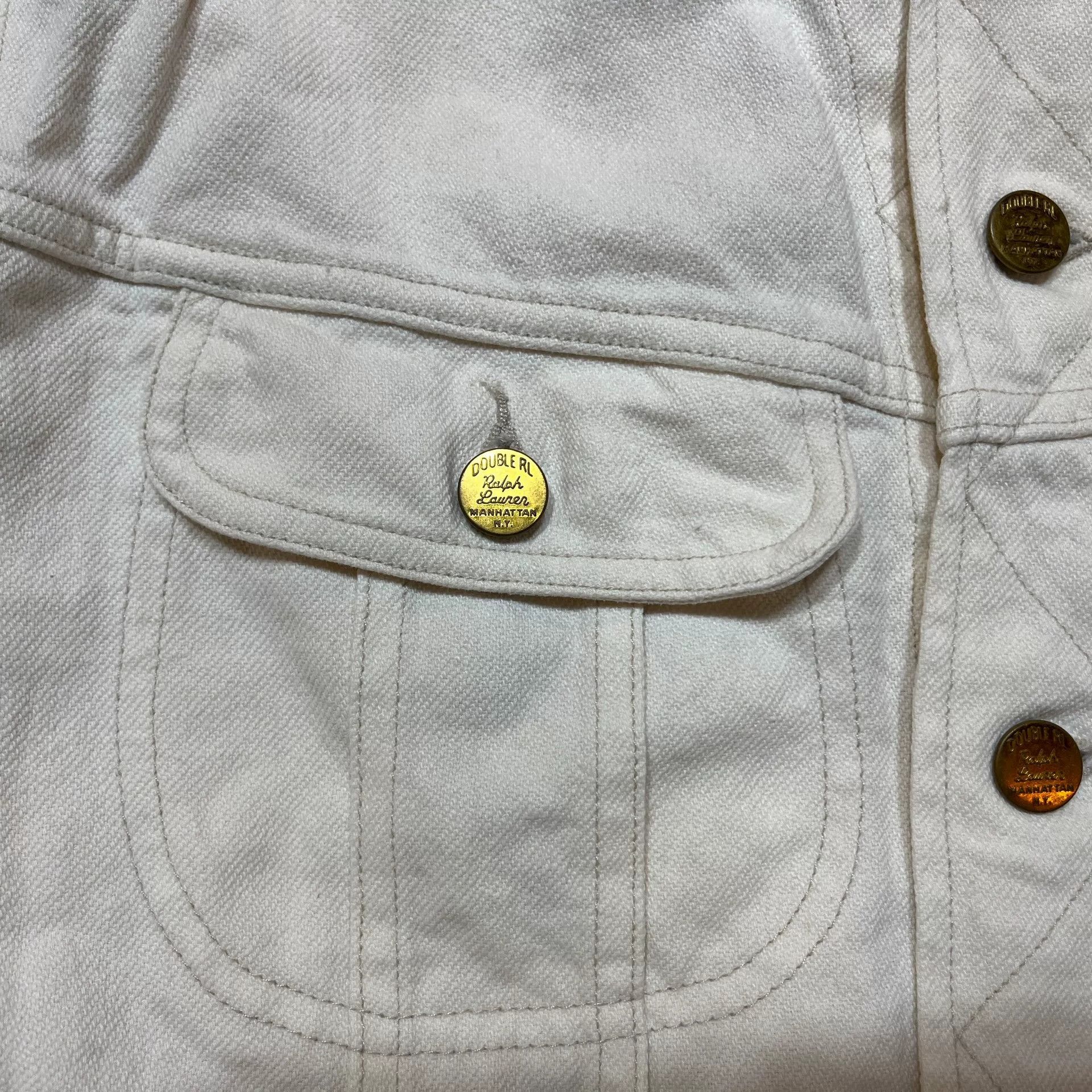 RRL Ralph Lauren vintage white denim jacket by Ralph Lauren Size US M / EU 48-50 / 2 - 5 Thumbnail