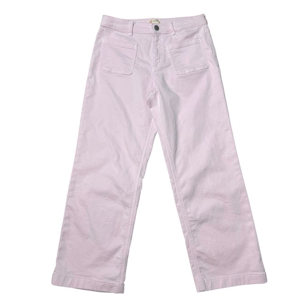 J.Crew J.Crew Crewcuts Girl's Pink Patch-pocket Wide Leg Jeans Siz Size 24" / US 00 / IT 34 - 2 Thumbnail