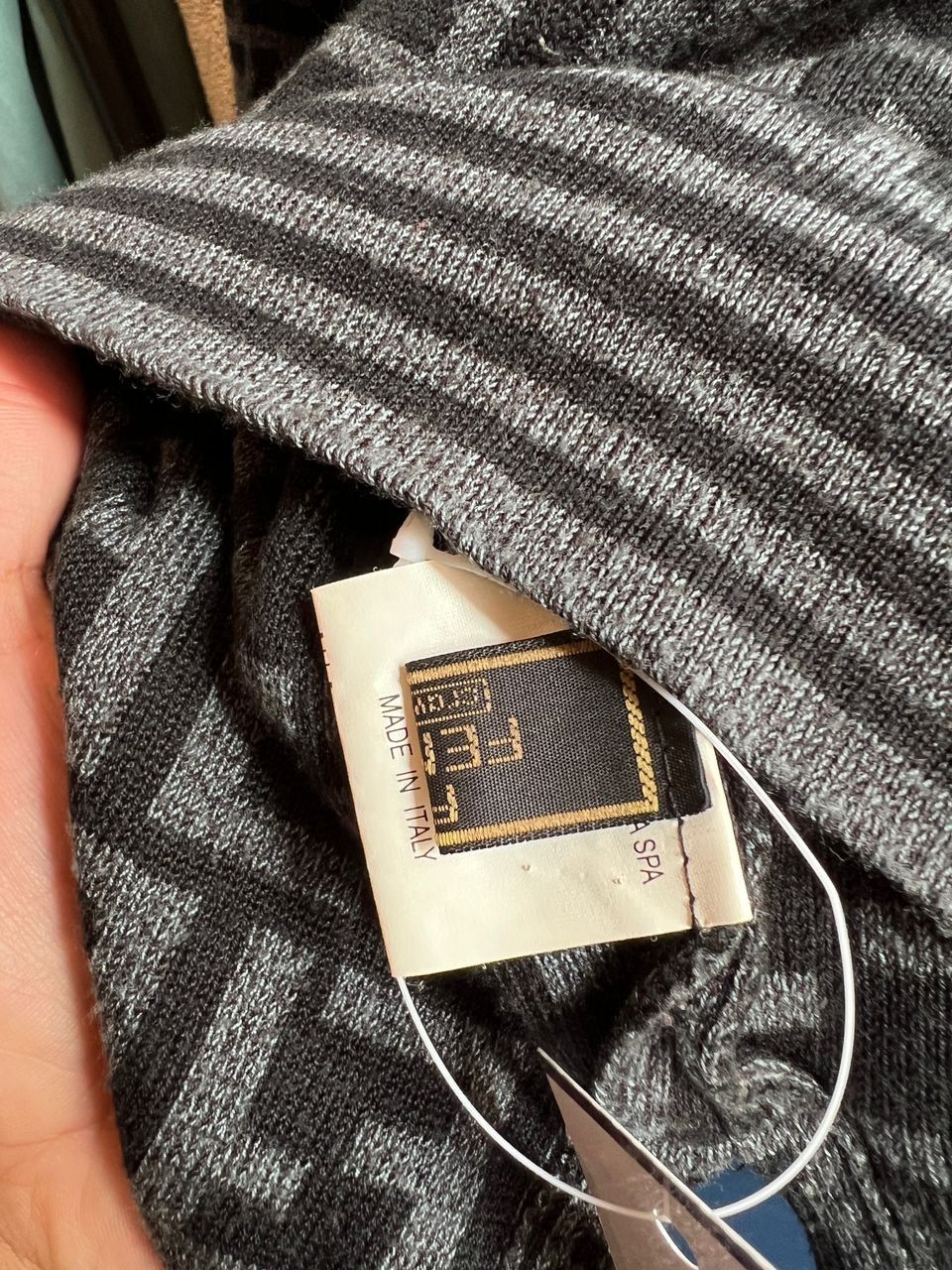 image of 90’S Fendi Shirt in Black Brown, Men's (Size Medium)