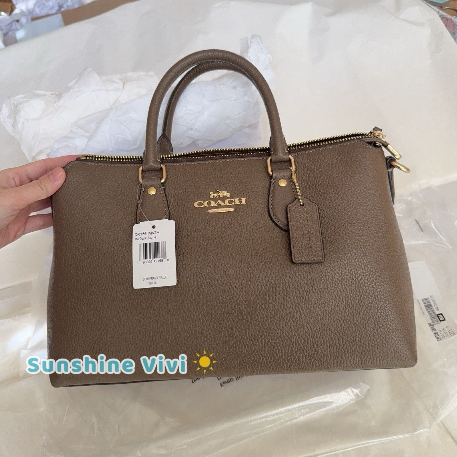 Coach NWT COACH Georgia Satchel leather CR156 Gold/Deep Blue Size ONE SIZE - 1 Thumbnail