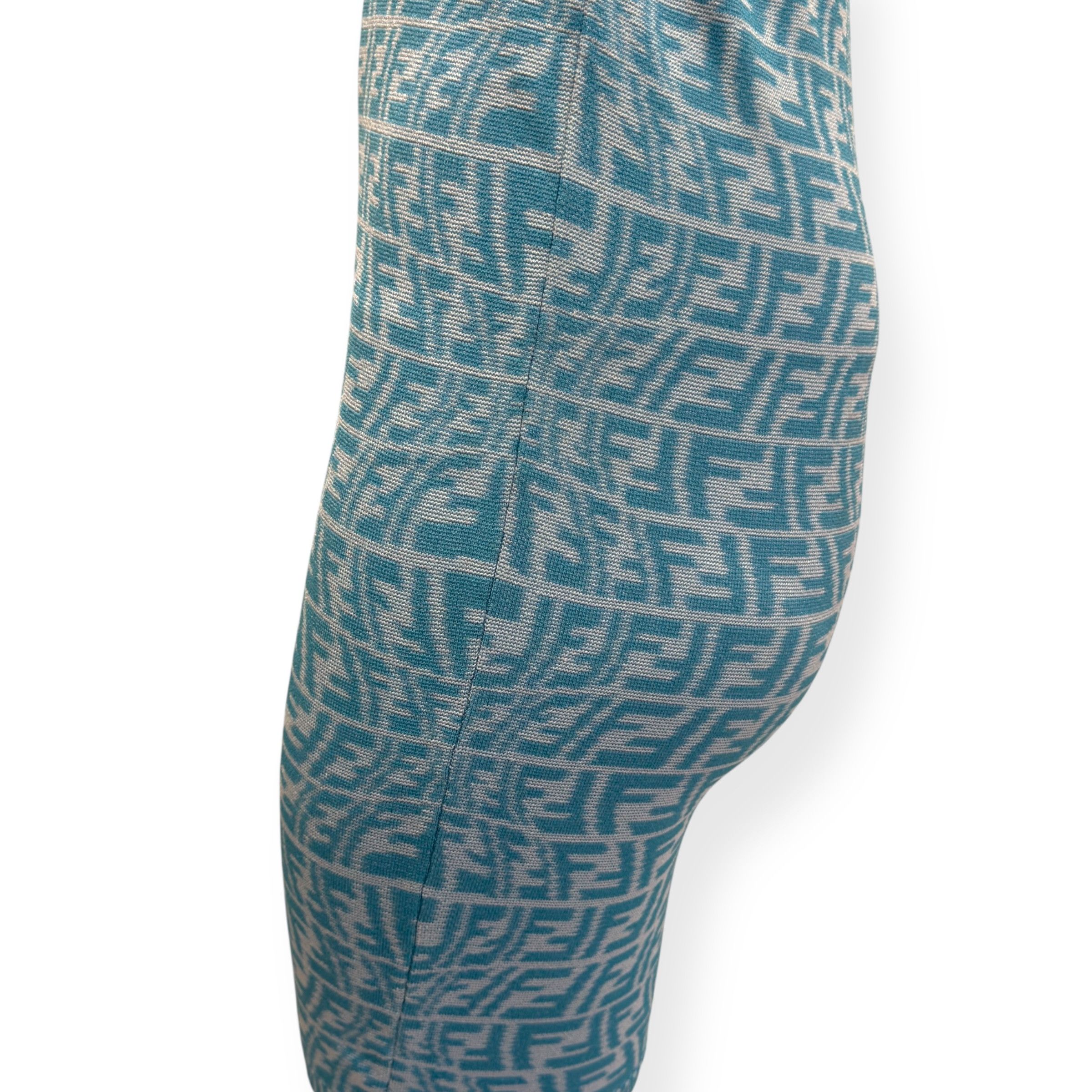 Fendi FENDI FF VERTIGO-JACQUARD KNIT MINI DRESS BLUE 36 / XS Size XS / US 0-2 / IT 36-38 - 3 Thumbnail