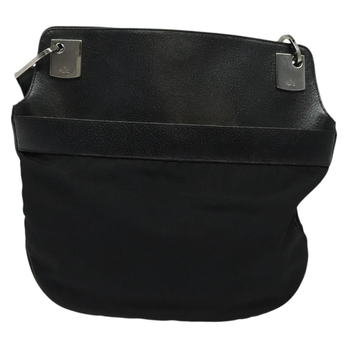Gucci GUCCI Shoulder Bag Nylon Leather Black Silver 001 001 Size ONE SIZE - 2 Thumbnail