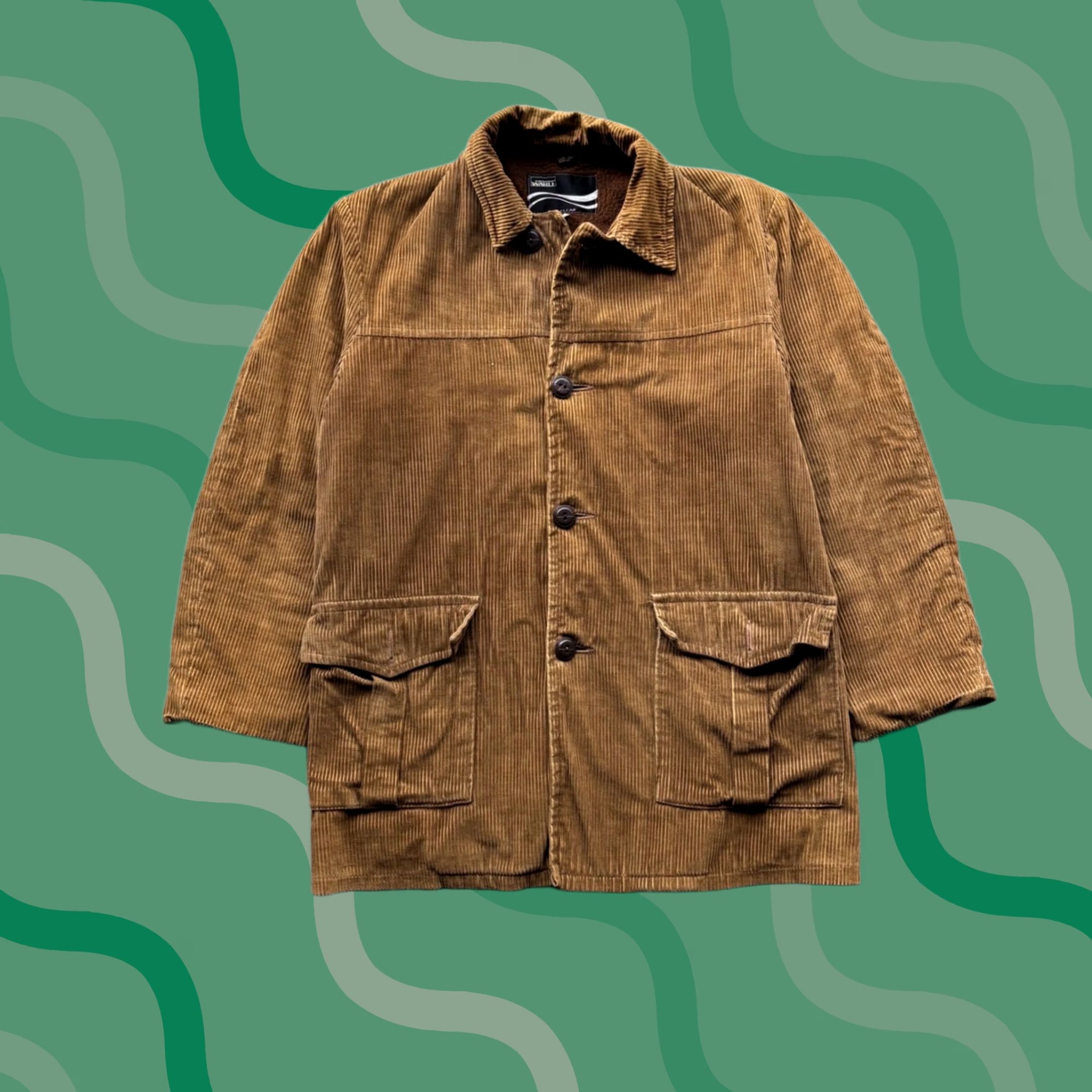 Vintage VINTAGE Montgomery Ward Corduroy Sherpa Lined Field Jacket Brown Mens Workwear Jacket Size US XXS / EU 40 - 1 Thumbnail