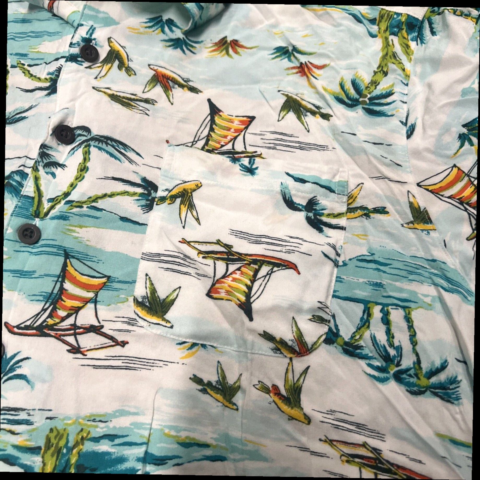 George Flower Hawaiian Shirt by George Men’s Size 2XL Summer Beach Size US XXL / EU 58 / 5 - 4 Thumbnail