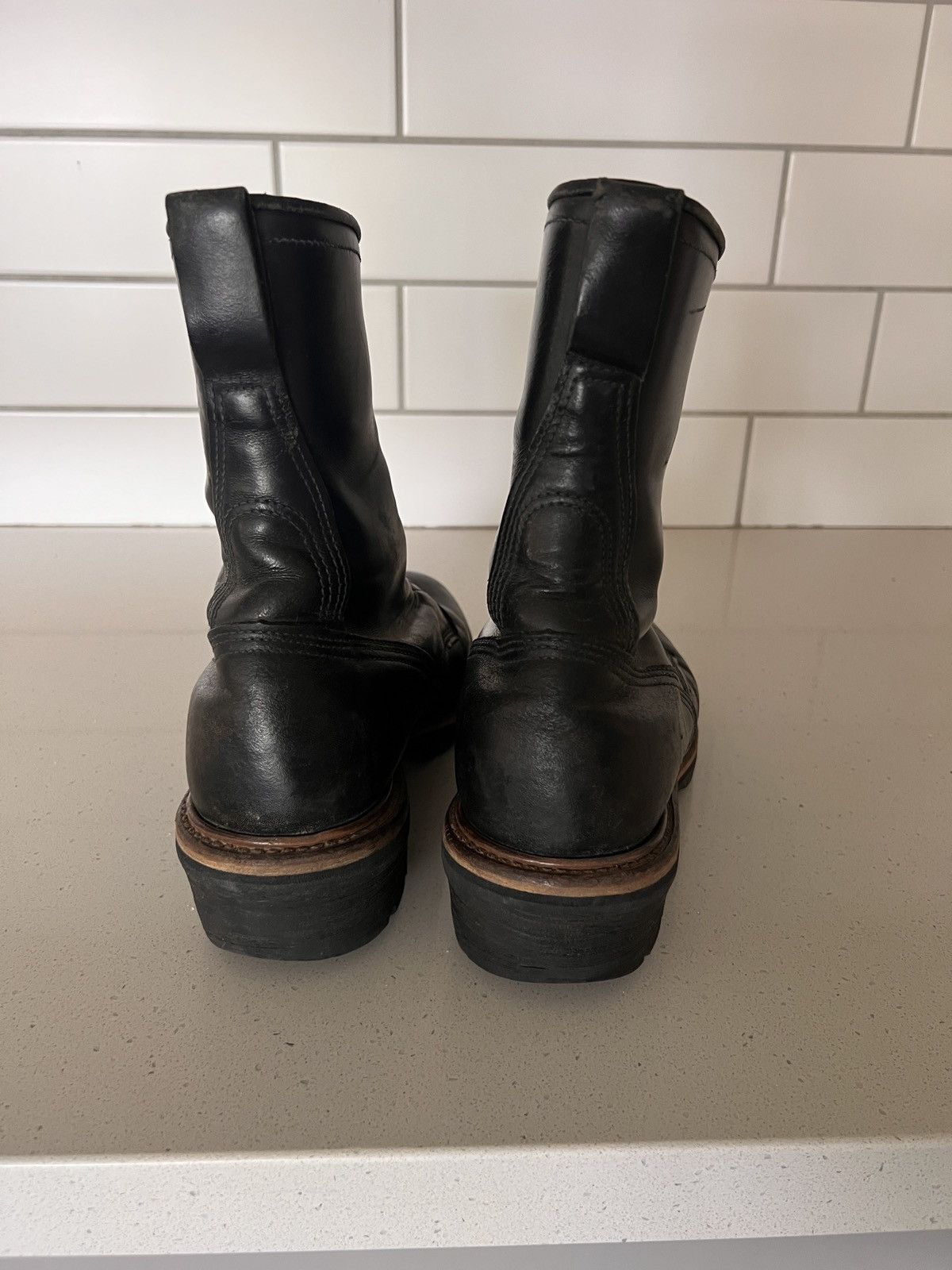 Red Wing Red Wing 699 Logger Boots – Black Leather – Size 10D Size US 10 / EU 43 - 3 Thumbnail