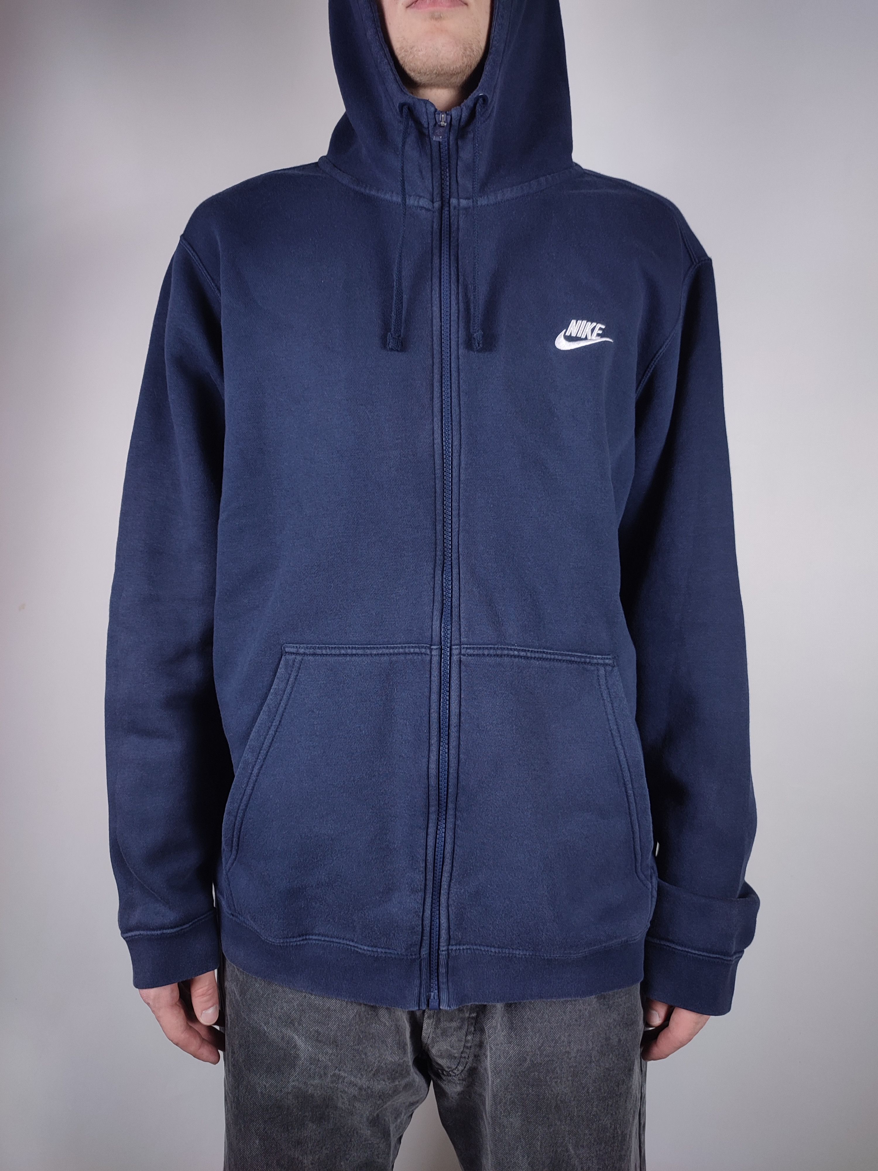 Navy blue nike zip up hoodie sale