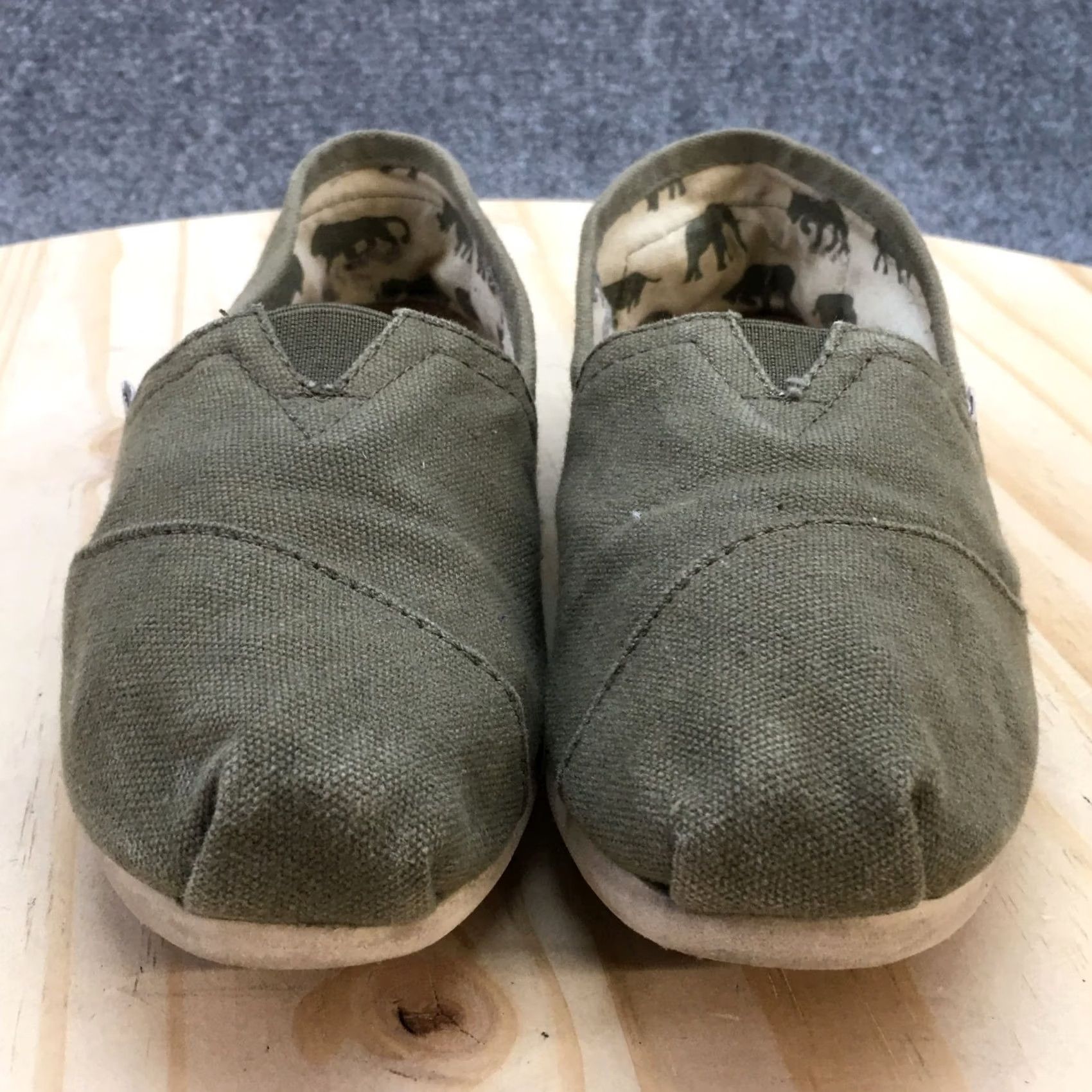 Toms TOMS Womens Loafer Slip-On Flats Green Fabric Slip-On Low Top Casual Shoes 7 Size M / US 6-8 / IT 42-44 - 5 Thumbnail