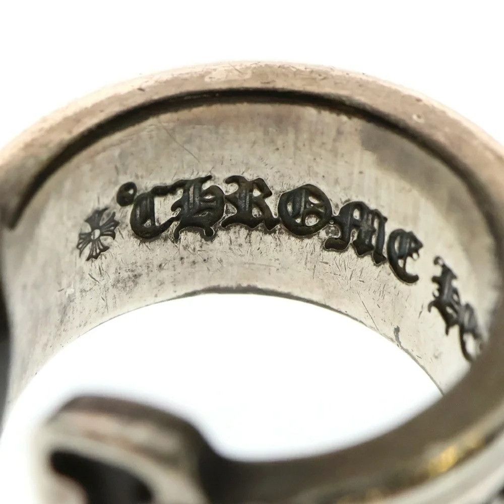 Chrome Hearts 8 CHROME HEARTS LARGE SCROLL LABEL RING silver Size ONE SIZE - 5 Thumbnail