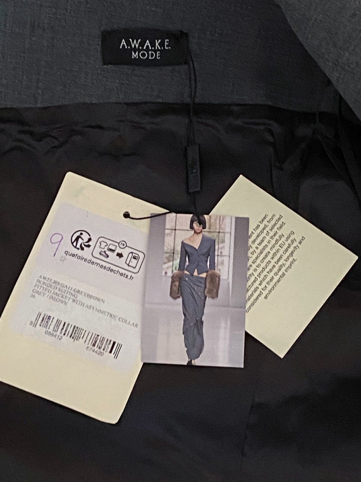 A.W.A.K.E. MODE Awake Mode One Shoulder Asymmetrical Blazer size 36 Size XS / US 0-2 / IT 36-38 - 12 Thumbnail