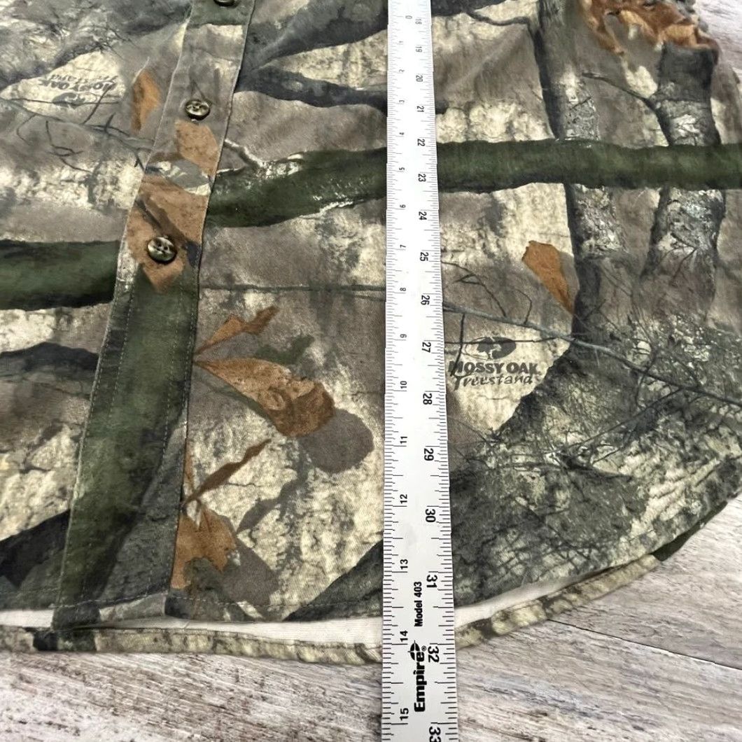 Russell Athletic VINTAGE Russell Outdoors Mossy Oak Tree Stand Camouflage Mens XL Hunting Camo Shirt Size US XL / EU 56 / 4 - 7 Thumbnail