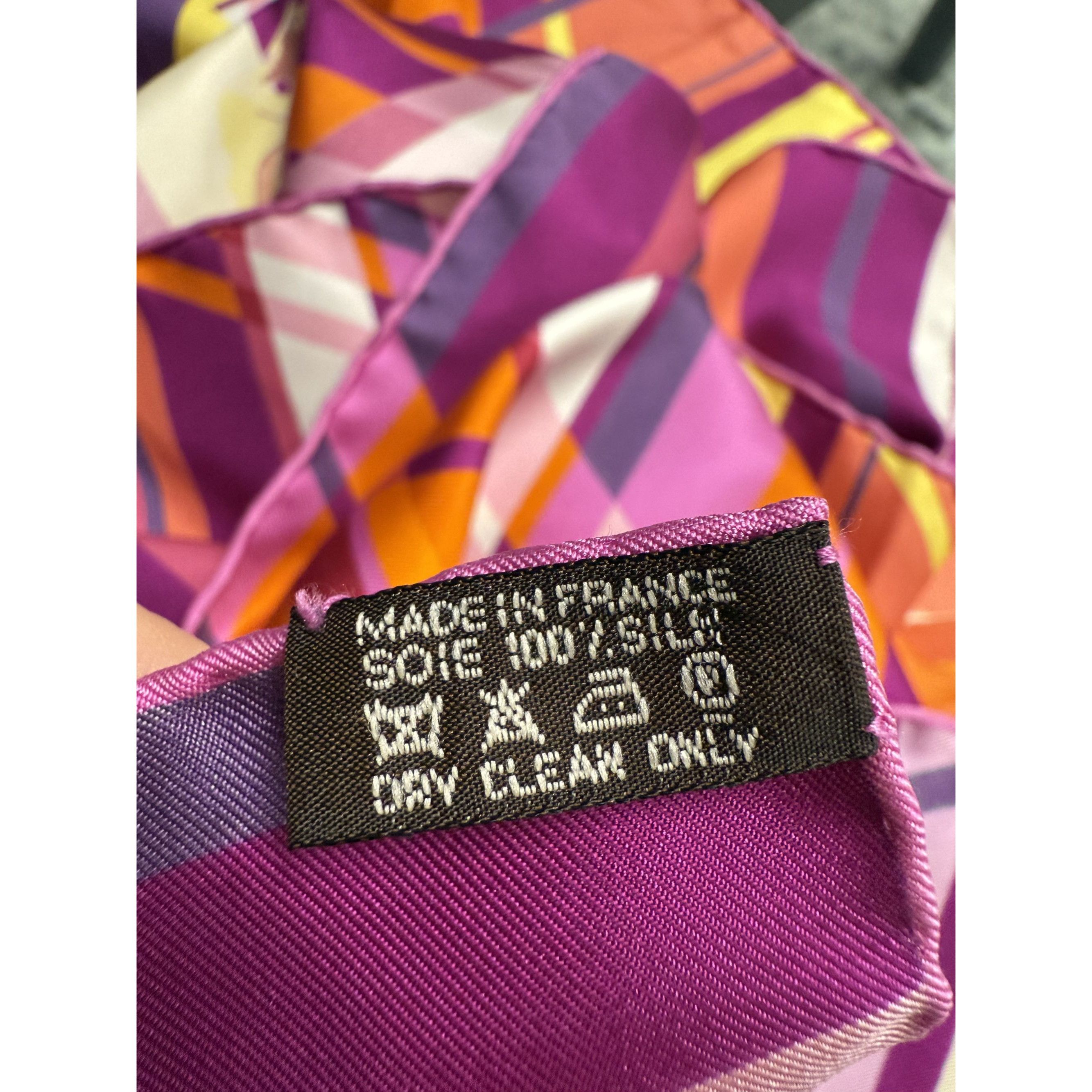 Hermes Hermès Paris Multicolor Silk Twill Scarf With Abstract Desig Size ONE SIZE - 6 Thumbnail