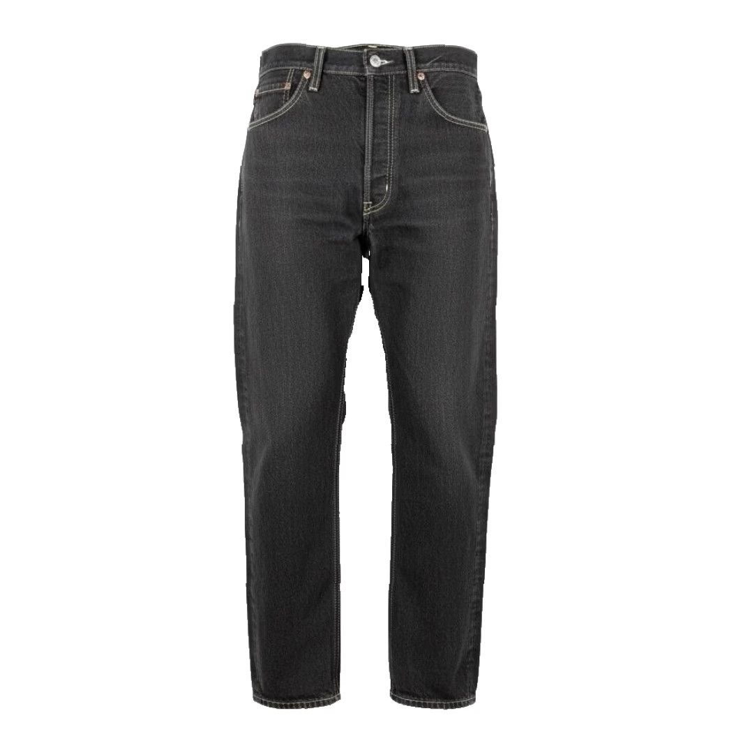 Levi's Levi's 501 Jeans Mens 33x32 Black Dark Wash Straight Denim Button Fly Regular Fit Jeans WorldBrand Snapped Belt Loops Leather Patch USA 5-Pocket Size US 33 - 2 Thumbnail