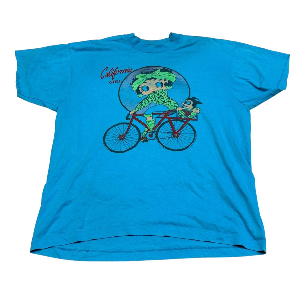 Vintage Vintage 90s Betty Boop Riding Bike T Shirt Size US XL / EU 56 / 4 - 1 Thumbnail