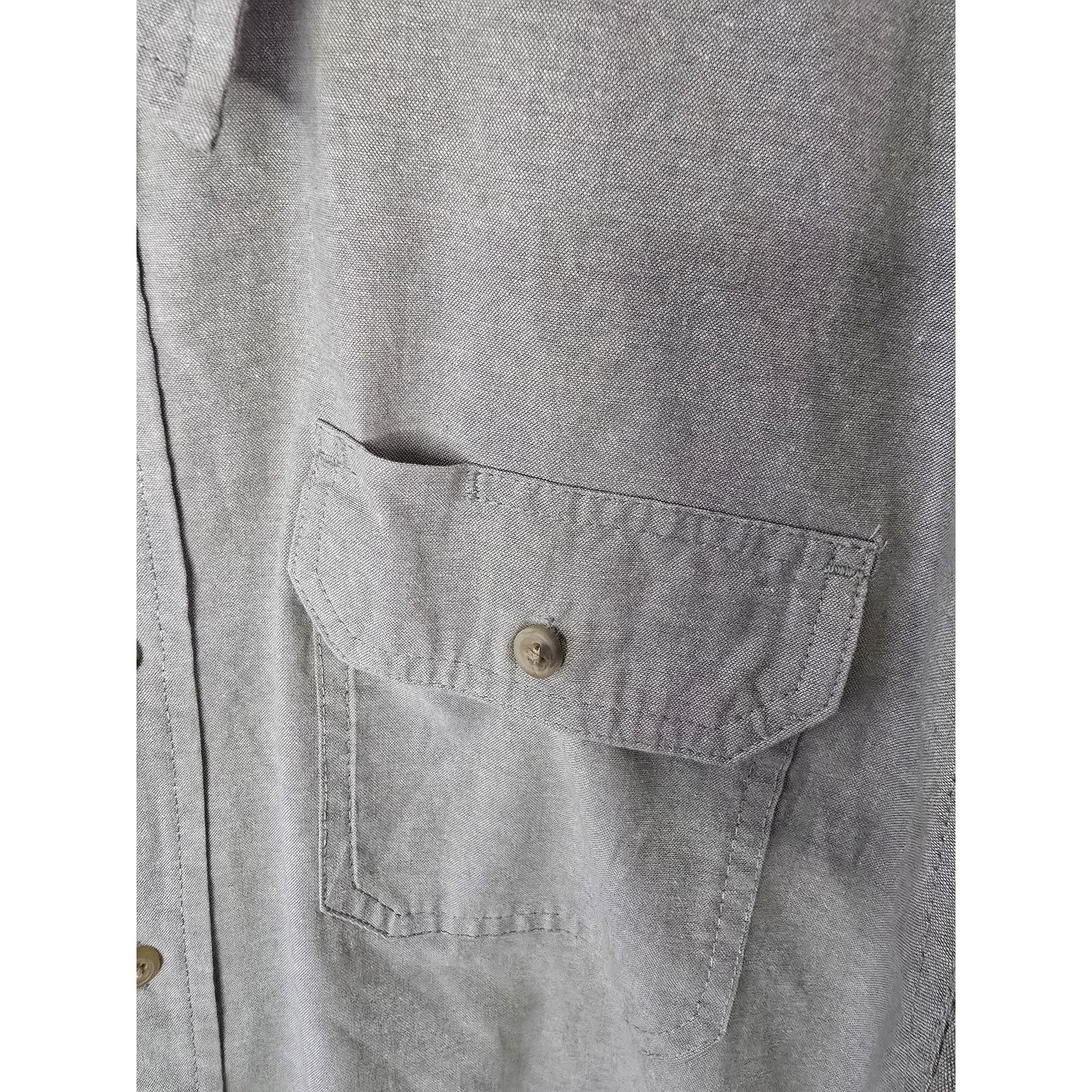 Wrangler Wrangler Short Sleeve Button Up Gray Gray XL Button Shirt Size US XL / EU 56 / 4 - 2 Thumbnail