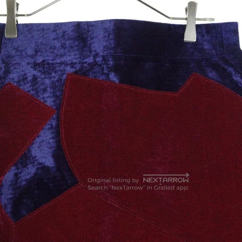 Comme des Garcons Comme des Garcons size XS Red-purple vintage velvet panel Size 23" - 3 Thumbnail