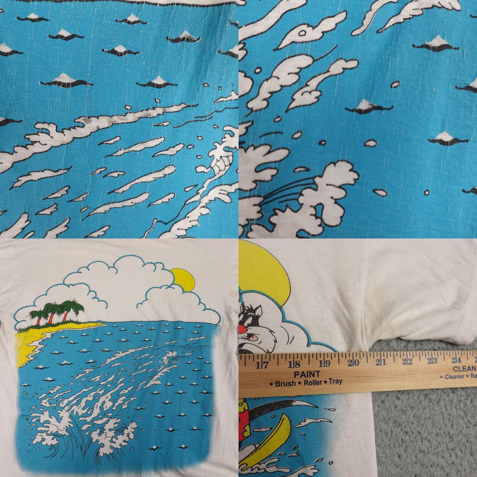 Vintage VINTAGE Caribbean Dream Looney Tunes Shirt Mens L White 90s Beach Surf Bugs Bunny Cartoon Size US L / EU 52-54 / 3 - 10 Thumbnail