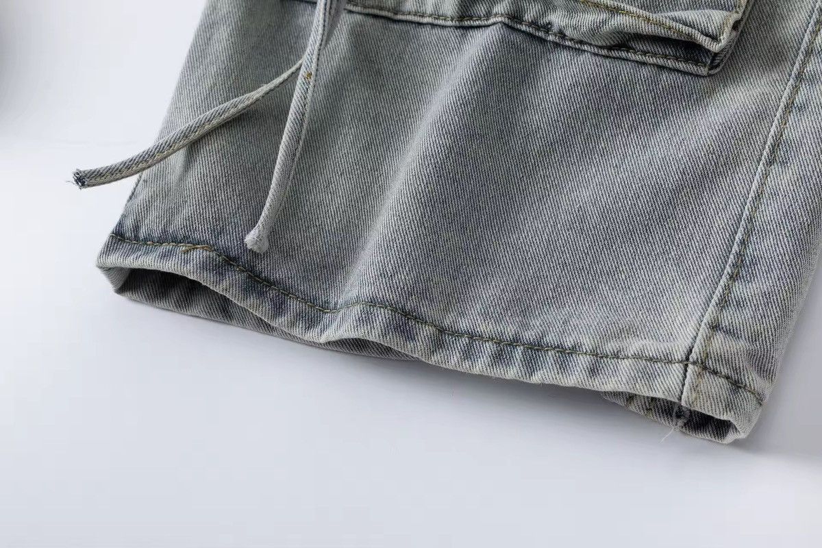 Japanese Brand × Jean Multi pocket ripped workwear wide leg cargo jeans Size US 28 / EU 44 - 11 Thumbnail