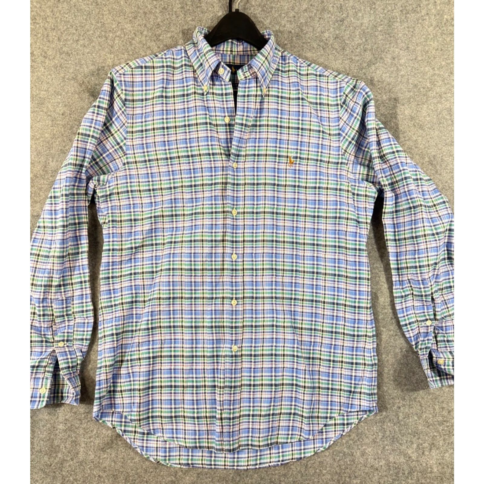 Ralph Lauren Ralph Lauren Shirt Mens M Blue Green Plaid Button Down Long Sleeve Pony Logo Size US M / EU 48-50 / 2 - 2 Thumbnail