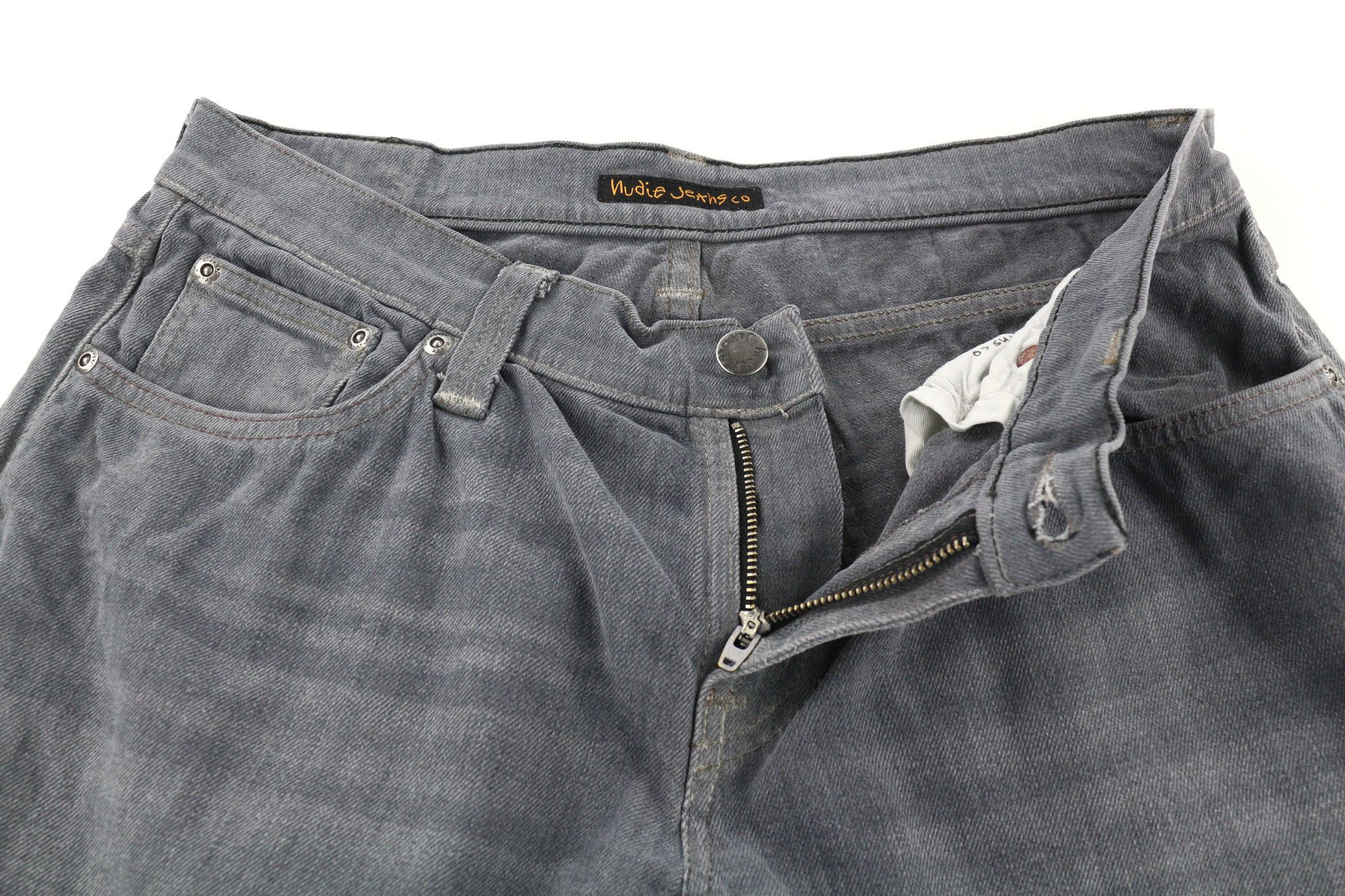 Nudie Jeans TIGHT LONG JOHN W30/L32 Organic Charcoal Slim Logo 80675 Size US 30 / EU 46 - 4 Thumbnail