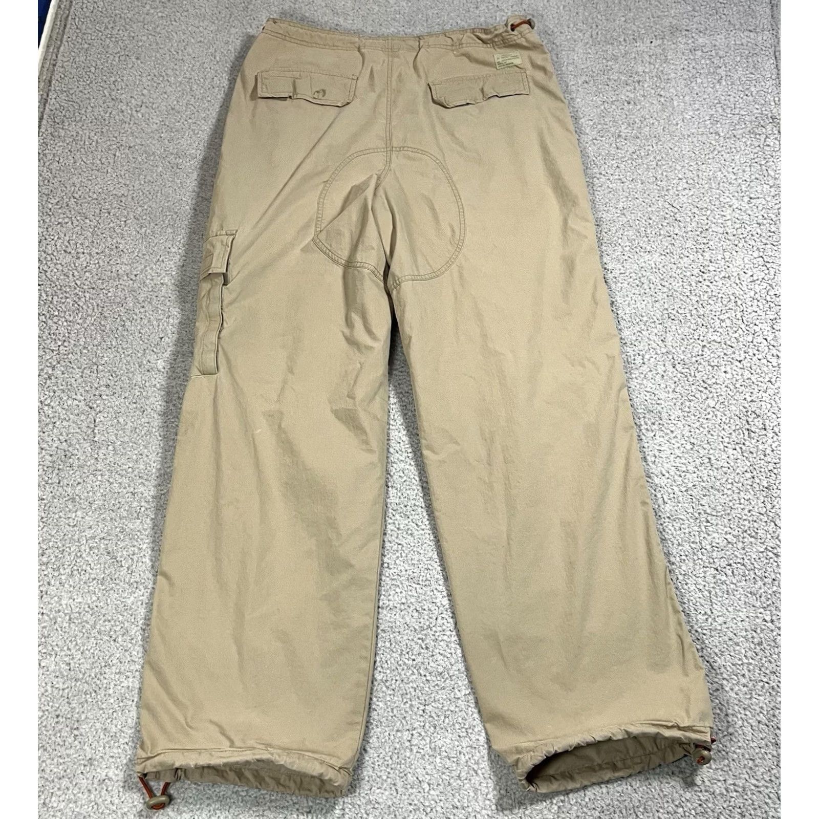 American Eagle Outfitters VINTAGE American Eagle Cargo Pants Men 34x34 Beige Paratrooper Y2K Baggy Utility Cargo Size US 34 / EU 50 - 6 Thumbnail