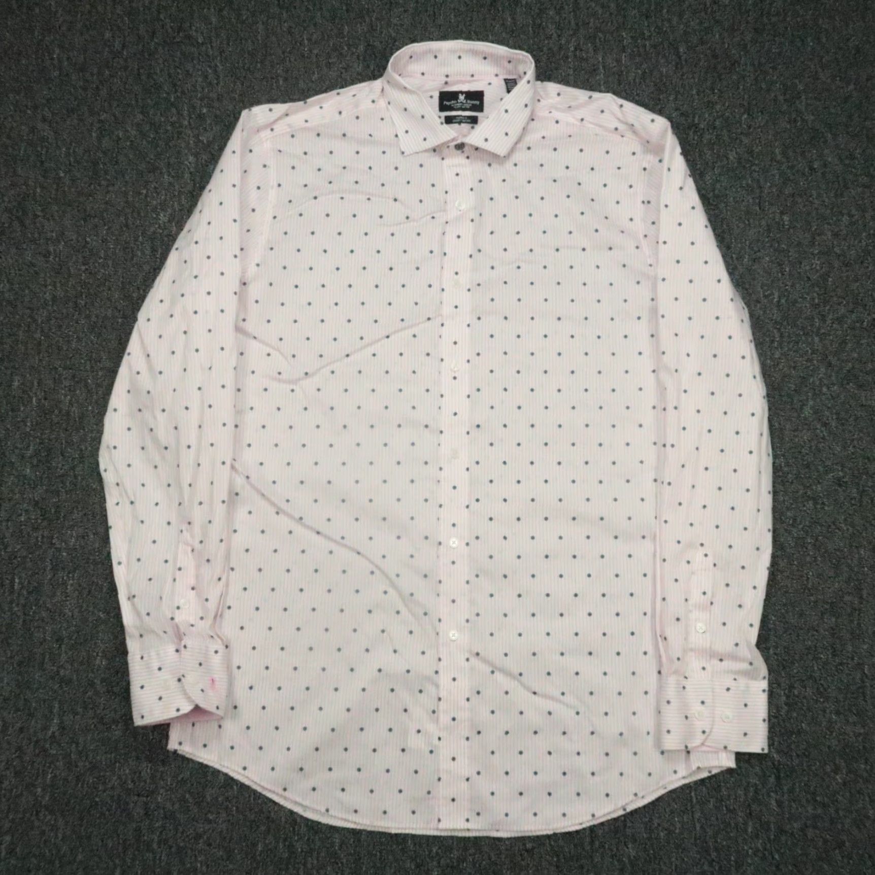 Psycho Bunny Psycho Bunny Shirt Men L White Pink Striped Floral Long Sleeve Modern Fit Size US L / EU 52-54 / 3 - 2 Thumbnail
