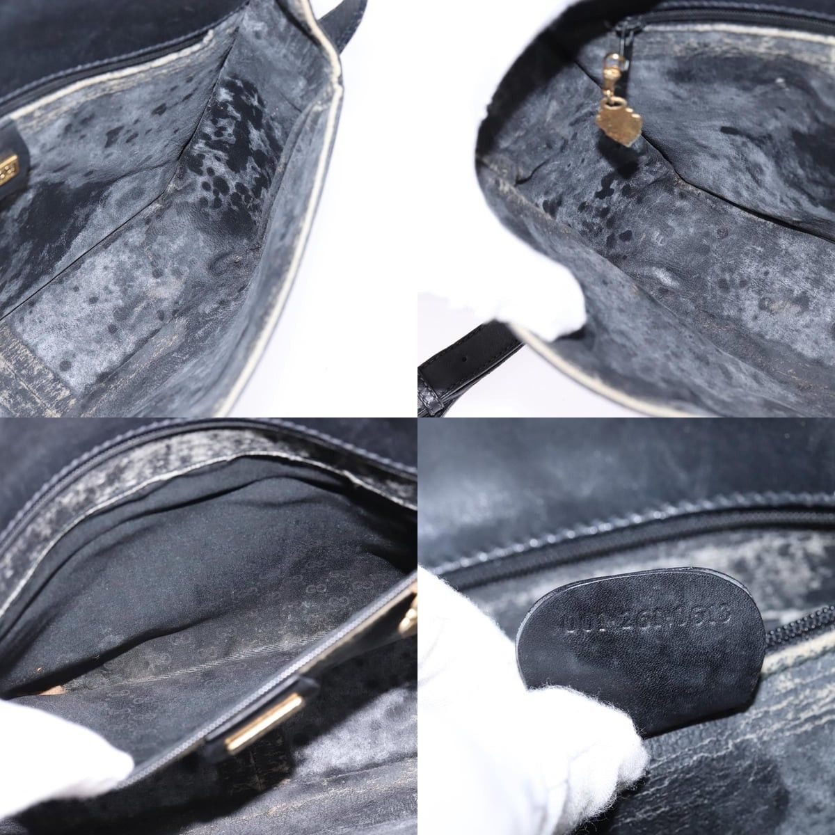 Gucci GUCCI GG Canvas Shoulder Bag Black Gold 001 261 001 261 Size ONE SIZE - 12 Thumbnail