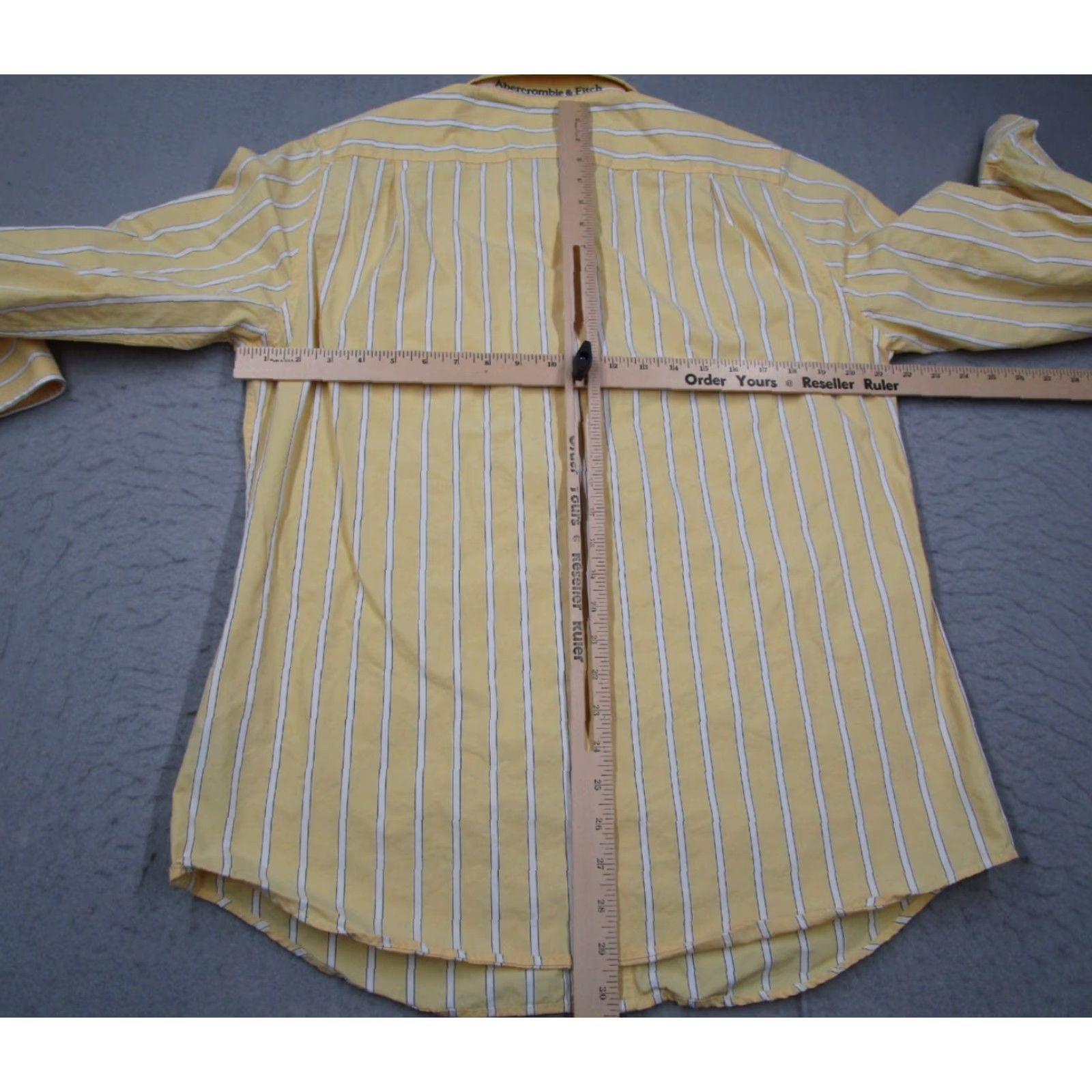 Abercrombie & Fitch VINTAGE Abercrombie Fitch Shirt Mens Large Yellow Button Up Twill Long Sleeve Muscle Y2K Size US L / EU 52-54 / 3 - 6 Thumbnail