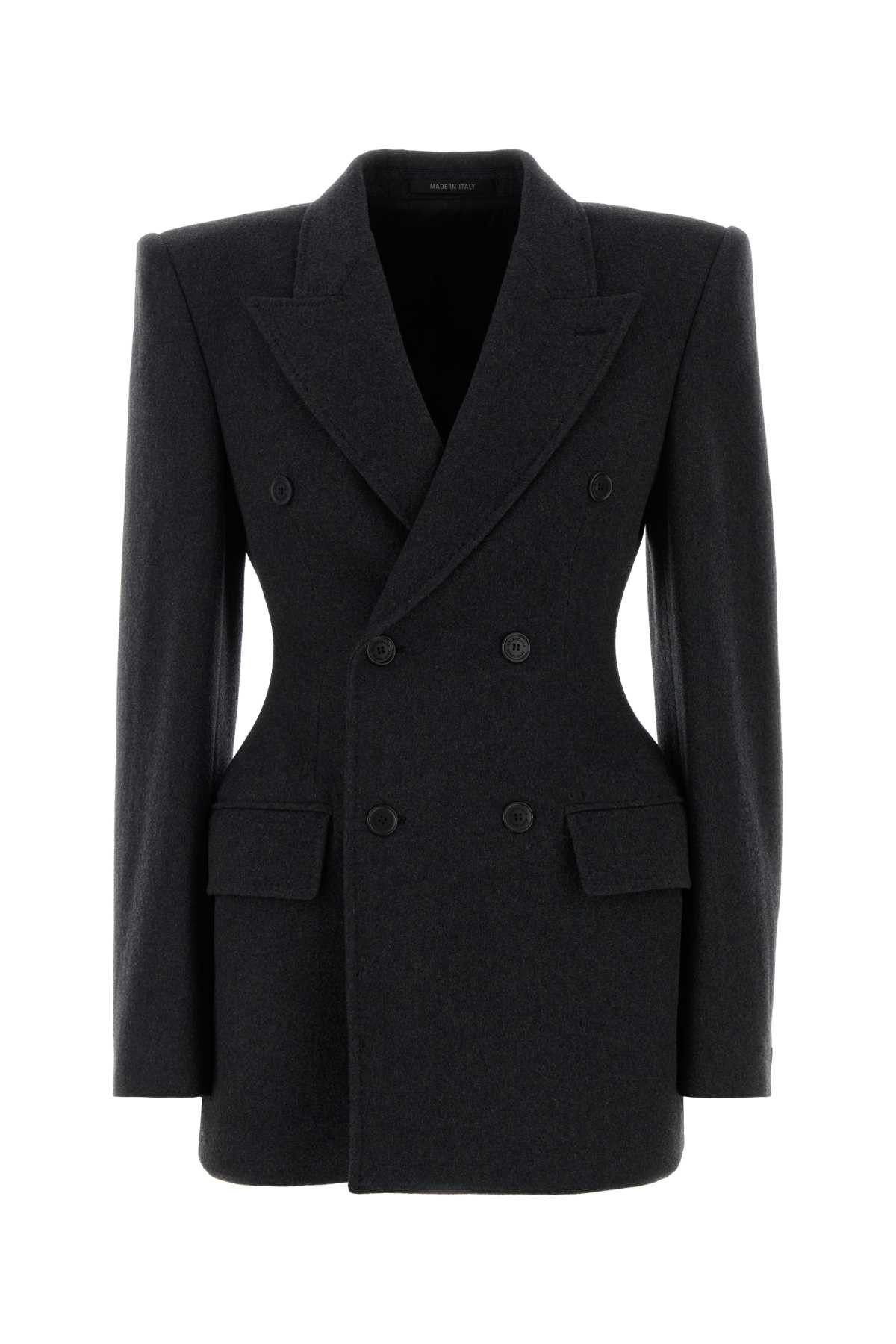Balenciaga Charcoal Cashmere Blend Blazer Size S / US 4 / IT 40 - 1 Thumbnail
