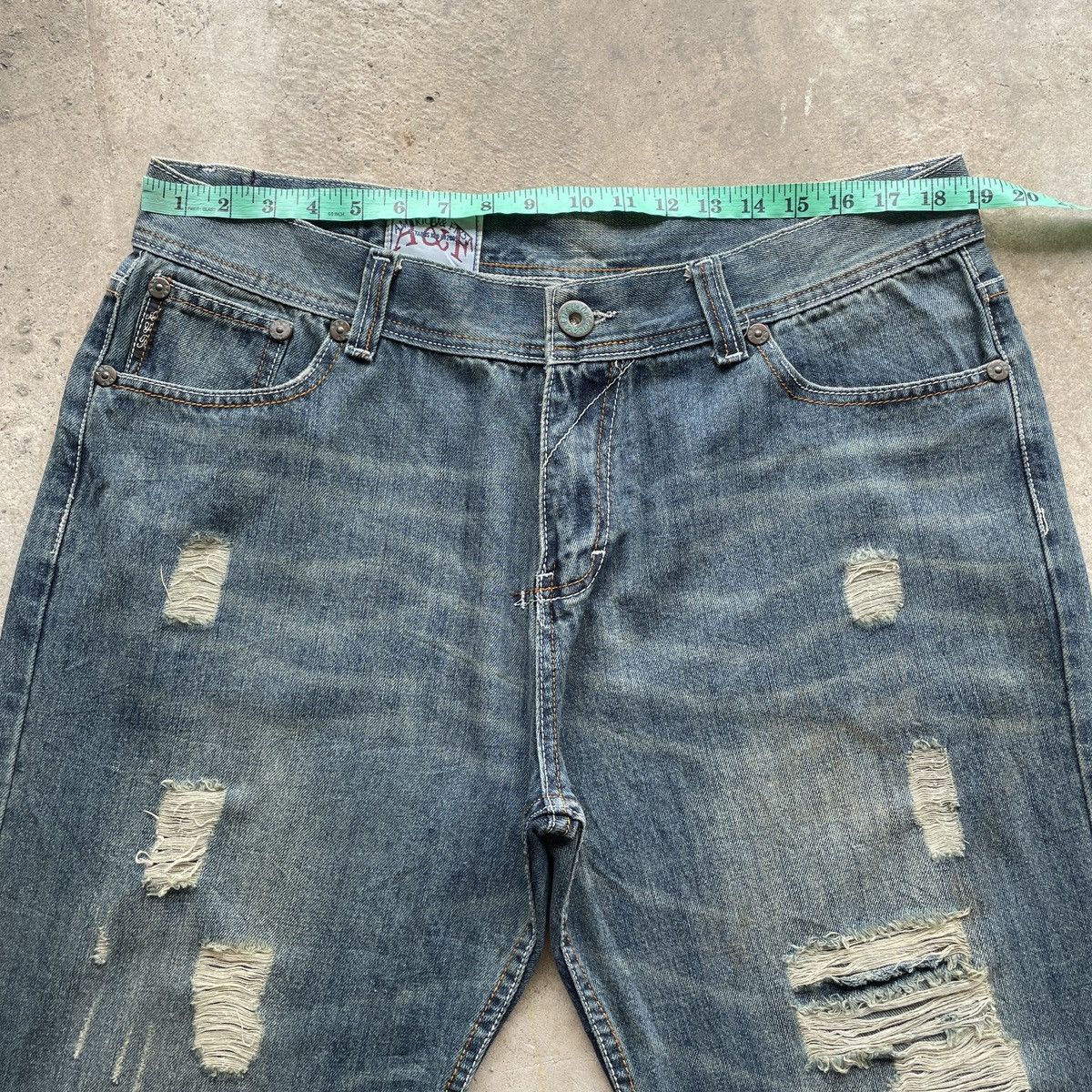 Vintage W38 Vintage America & First Baggy Jeans Distressed Pants Size US 38 / EU 54 - 5 Thumbnail