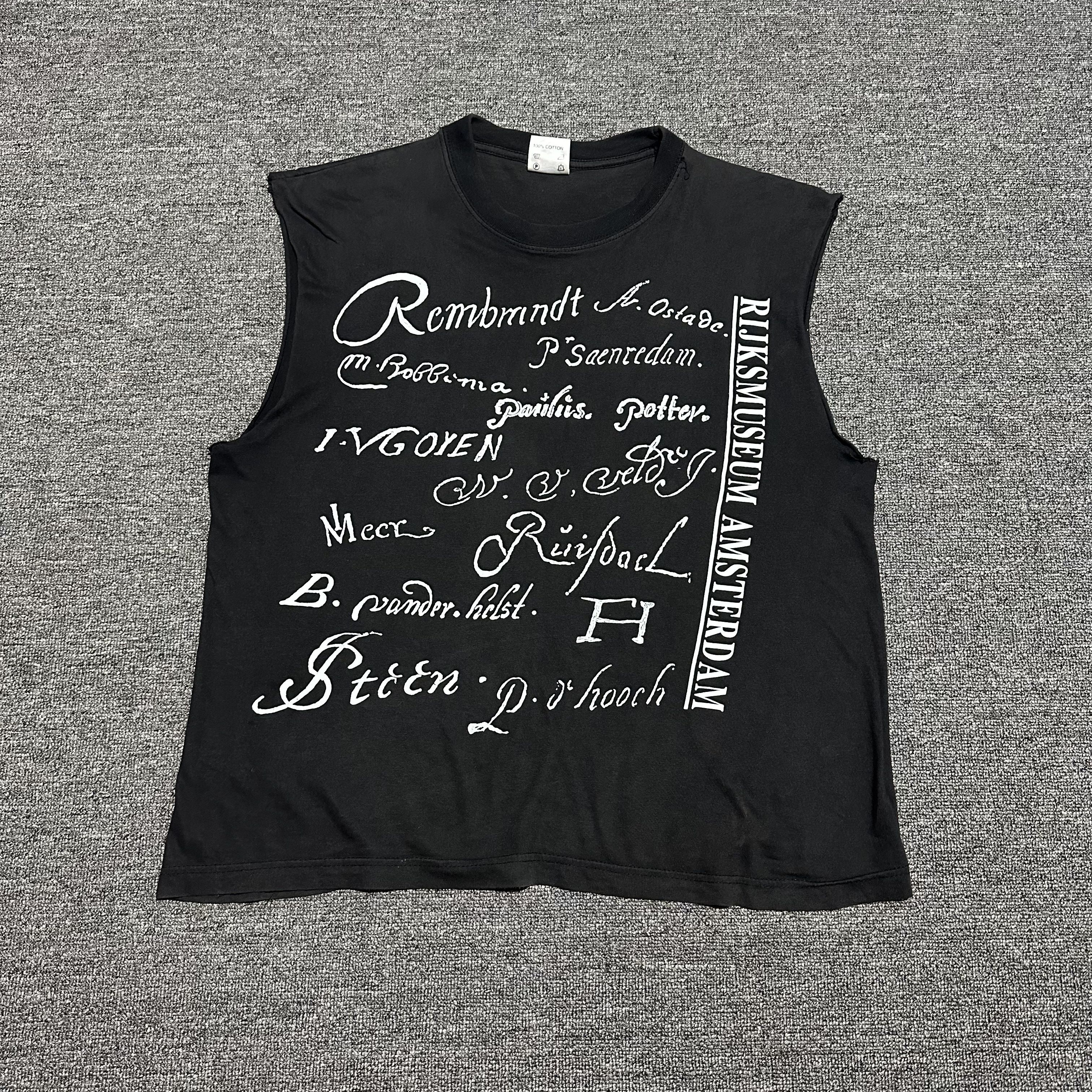image of Art Vintage Signature Rijksmuseum Amsterdam Tanktop in Black, Men's (Size Medium)