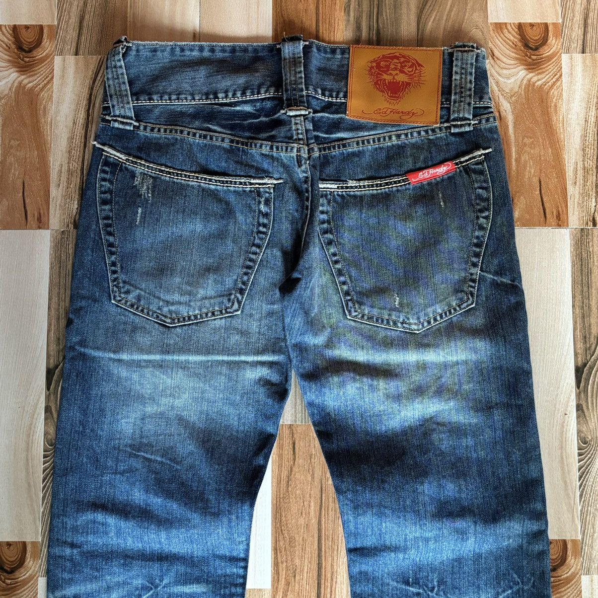 Christian Audigier × Ed Hardy × Vintage Crazy Vintage 00s Edhardy Y2K Baggy Jeans Size US 34 / EU 50 - 8 Thumbnail